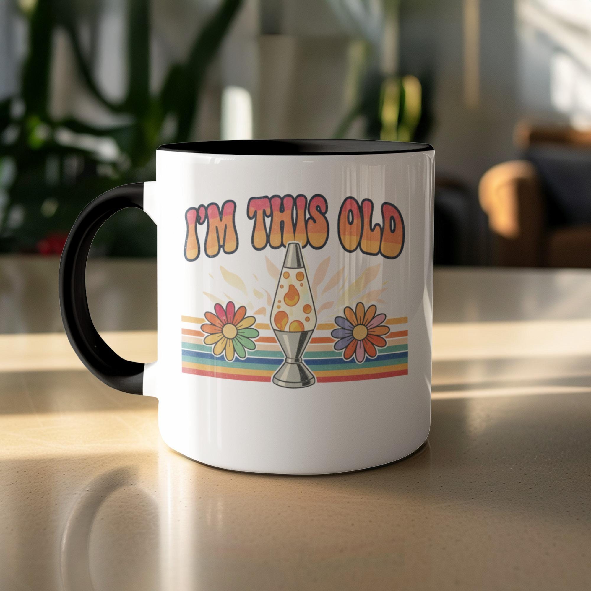 I'm This Old Mug, Retro Gift Idea, Funny Coffee Cup, Nostalgic Present, 70s and 80s Lover Gift, Vintage Design Mug