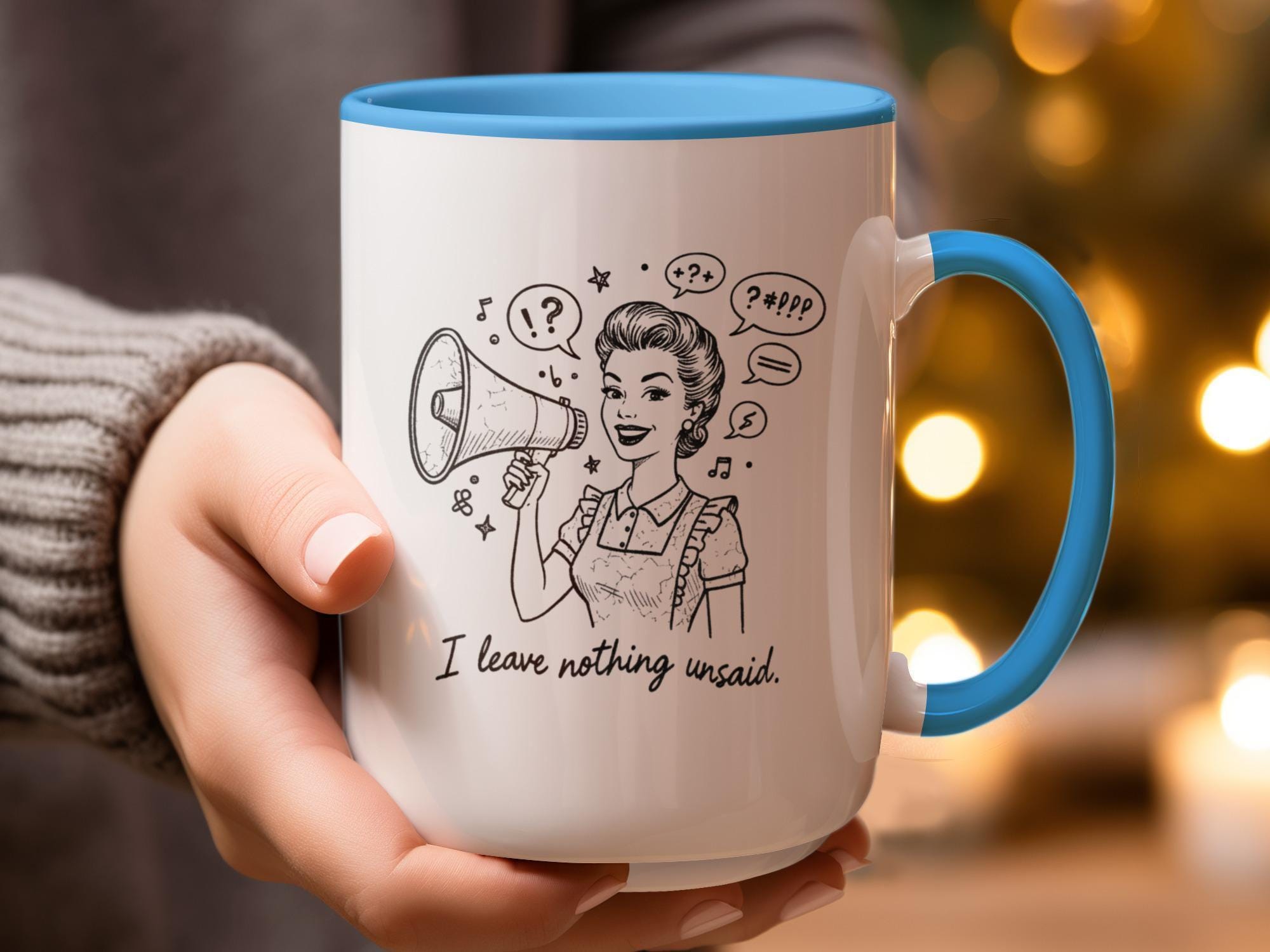 Retro style mug with funny quote, Vintage inspired coffee cup, Unique office gift, Novelty ceramic mug for tea or coffee