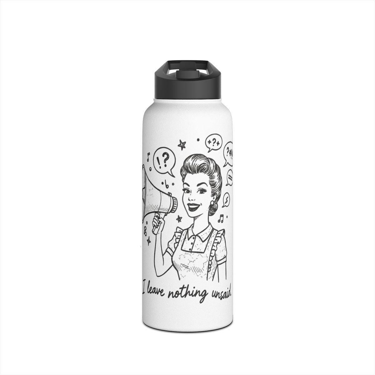 Vintage Retro Style Water Bottle with Fun Graphic Design, Insulated Stainless Steel Bottle, Perfect Gift for Hydration, Trendy Flask