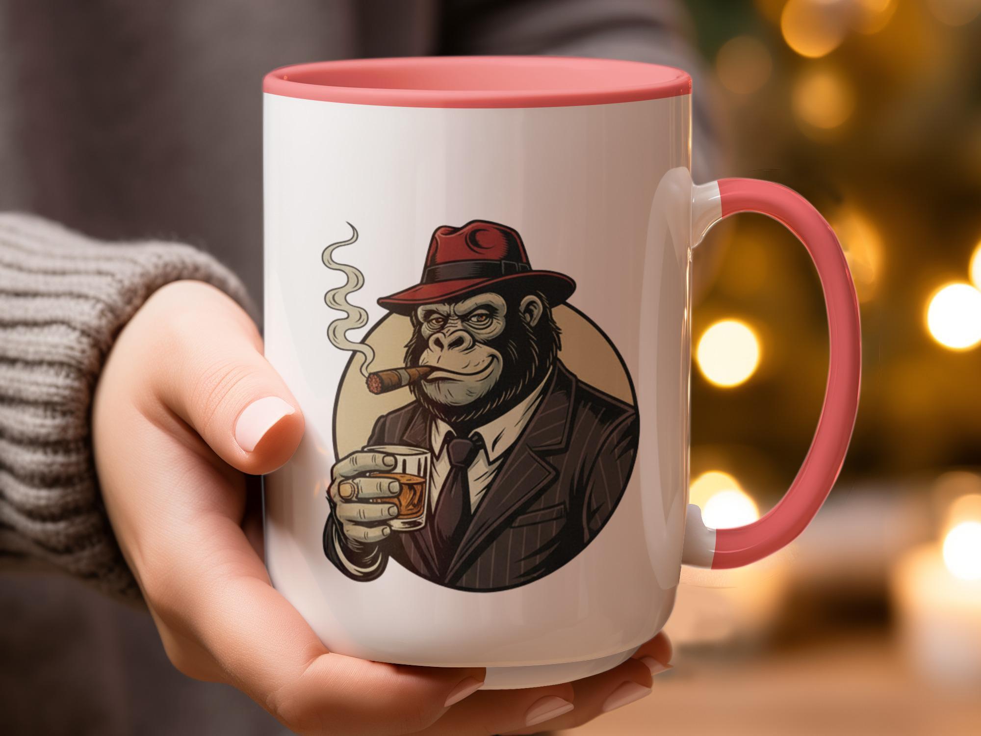 Funny Monkey Mug, Cool Animal Coffee Cup, Unique Drinking Gift, Quirky Beverage Mug, Stylish Office Drinkware