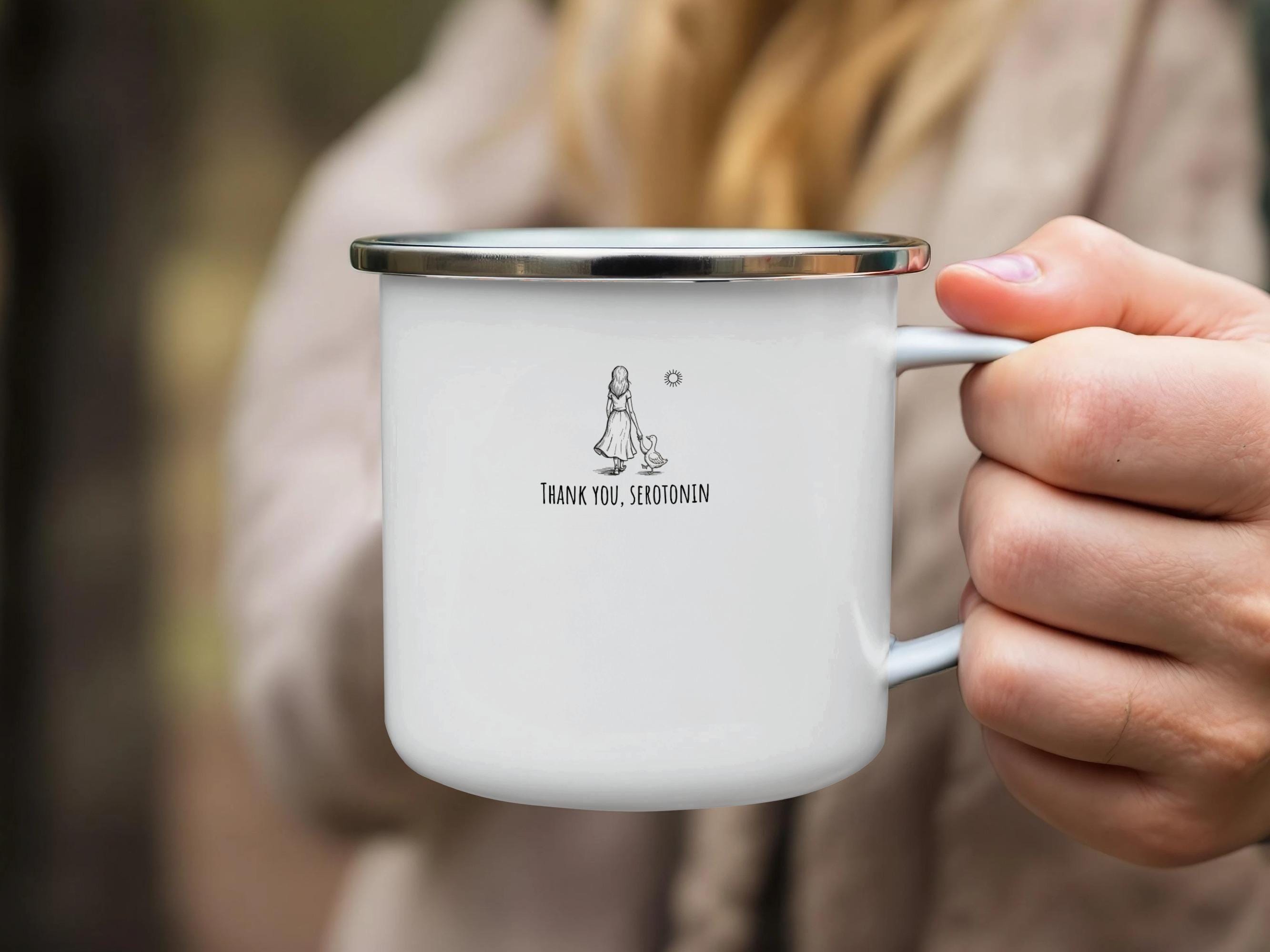 Thank You Serotonin Coffee Mug, Funny Quote Mug, Unique Gift For Coffee Lovers, Cute Mug For Office, Novelty Mug For Tea