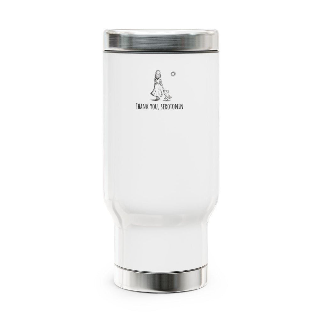 Thank You Serotonin Travel Mug, Funny Coffee Tumbler, Inspirational Quote Cup, Unique Gifts for Friends, Custom Drinkware