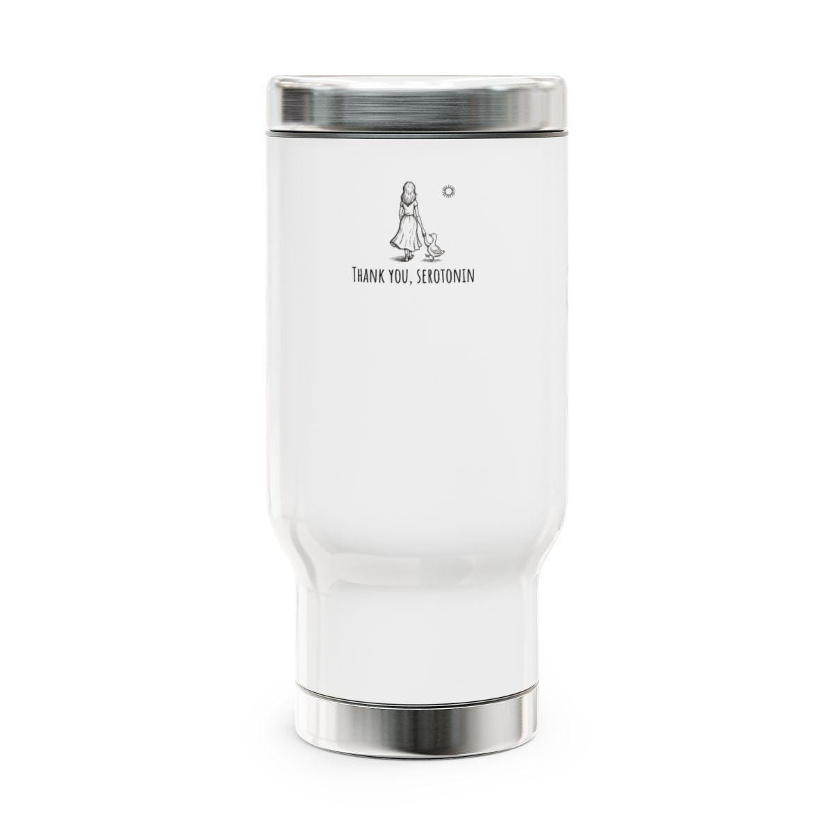 Thank You Serotonin Travel Mug, Funny Coffee Tumbler, Inspirational Quote Cup, Unique Gifts for Friends, Custom Drinkware