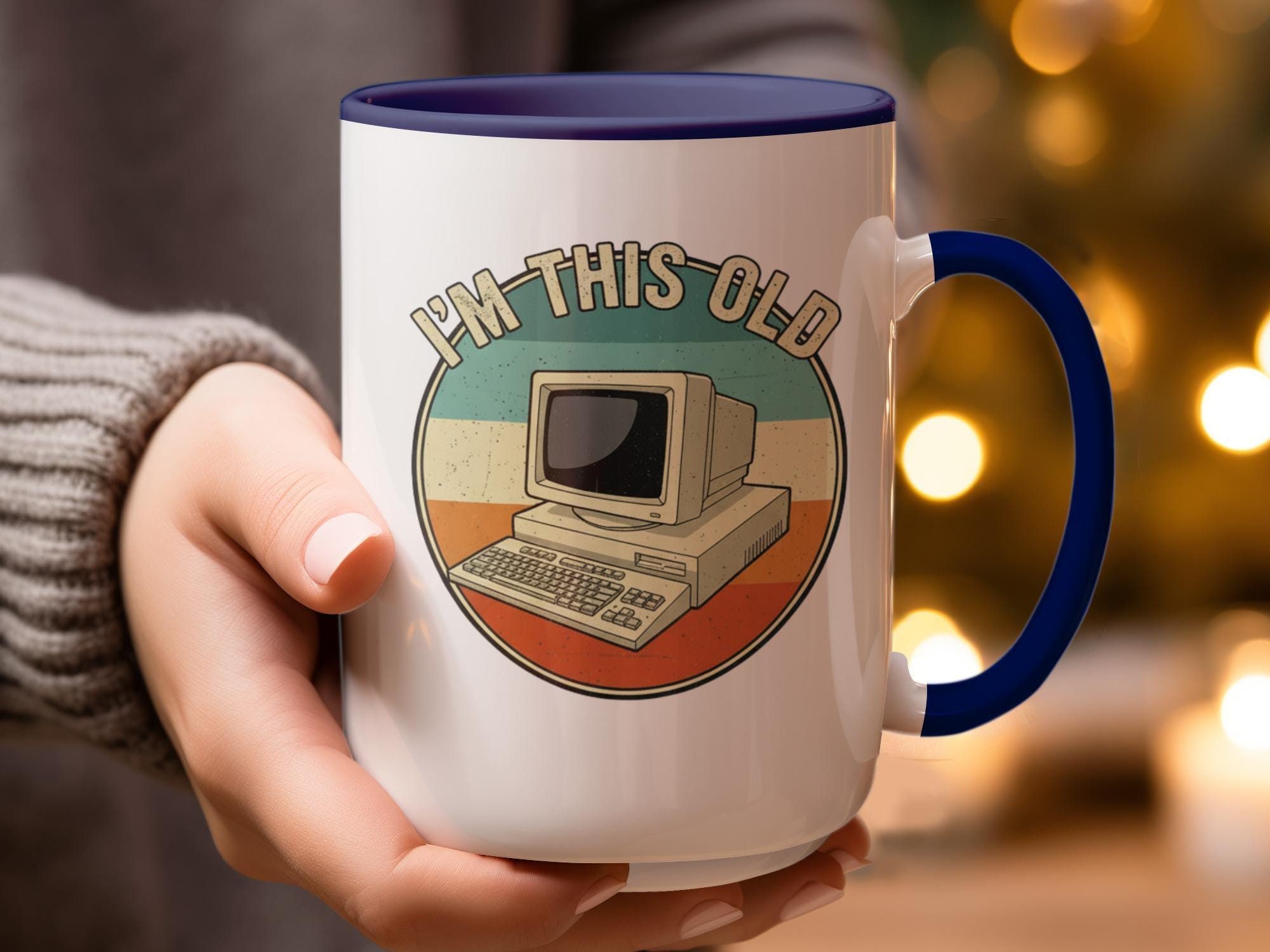 Retro Computer Mug, I'm This Old Mug, Vintage PC Mug, Funny Coffee Mug, Nostalgic Gift, Tech Lover, Geeky Mug, Office Decor