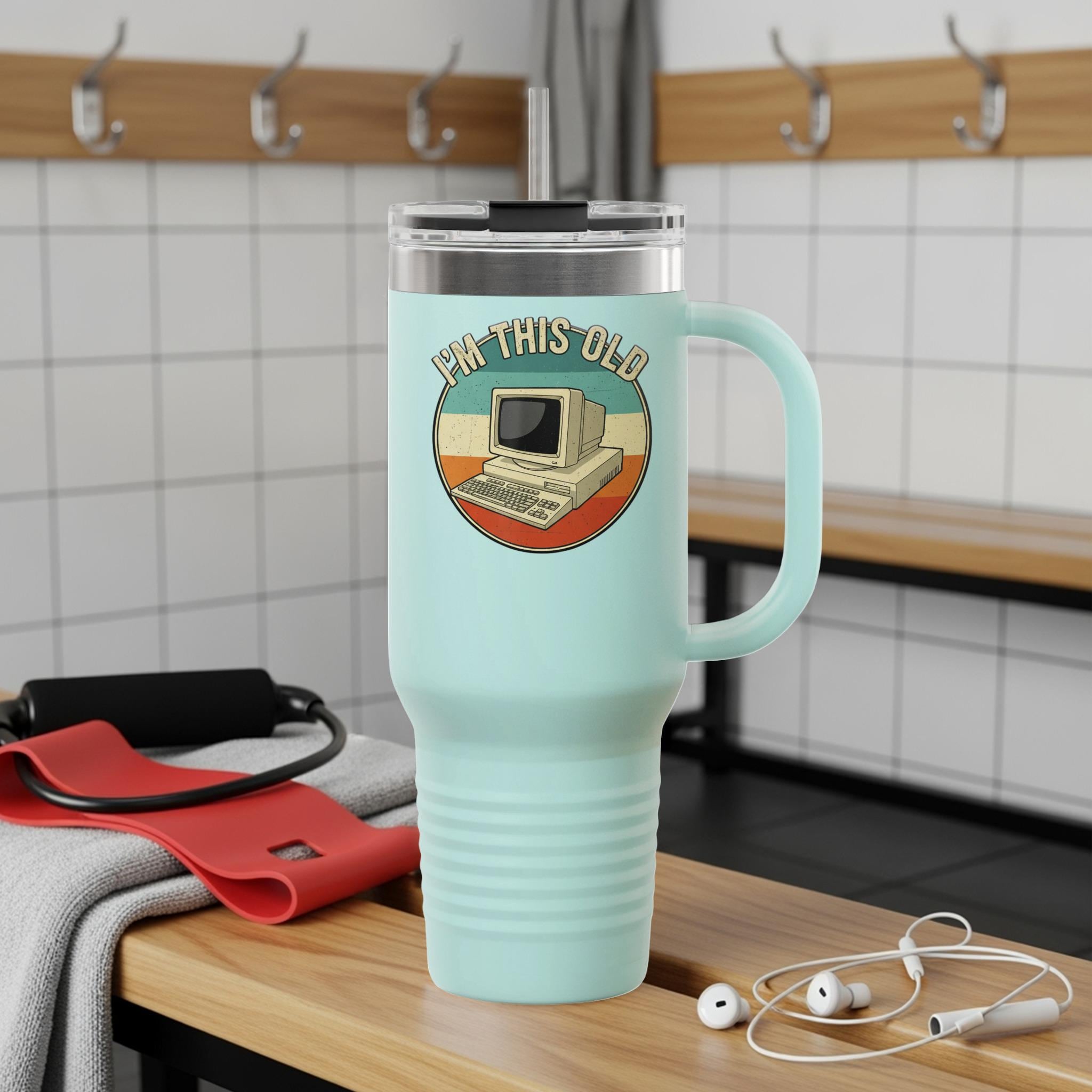 I'm This Old Retro Computer Mug, Funny Graphic Coffee Cup, Custom Gift for Tech Enthusiasts, Unique Office Desk Accessory, 16oz