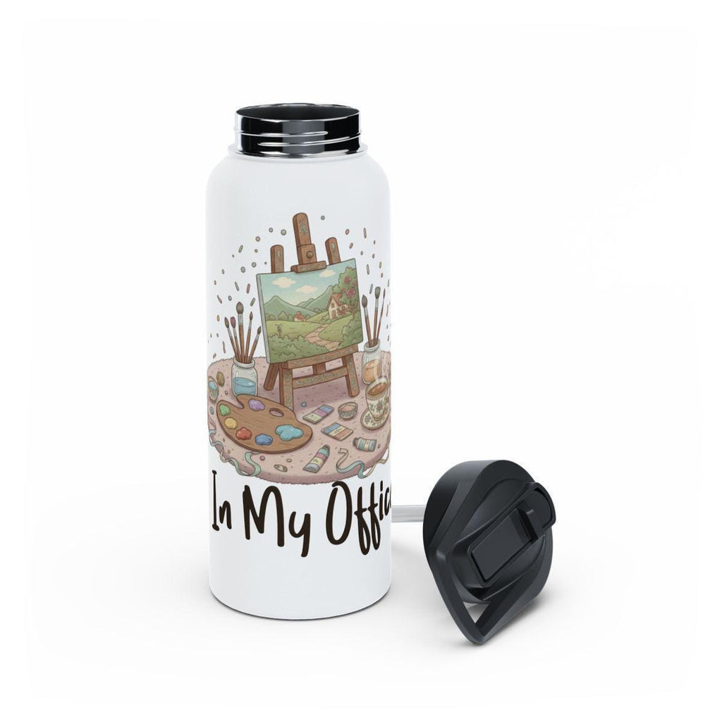 Artist Studio Water Bottle, Painter's Hydration Gift, Creative Workspace Drinkware, Art Supplies Theme Bottle, Unique Artist Present