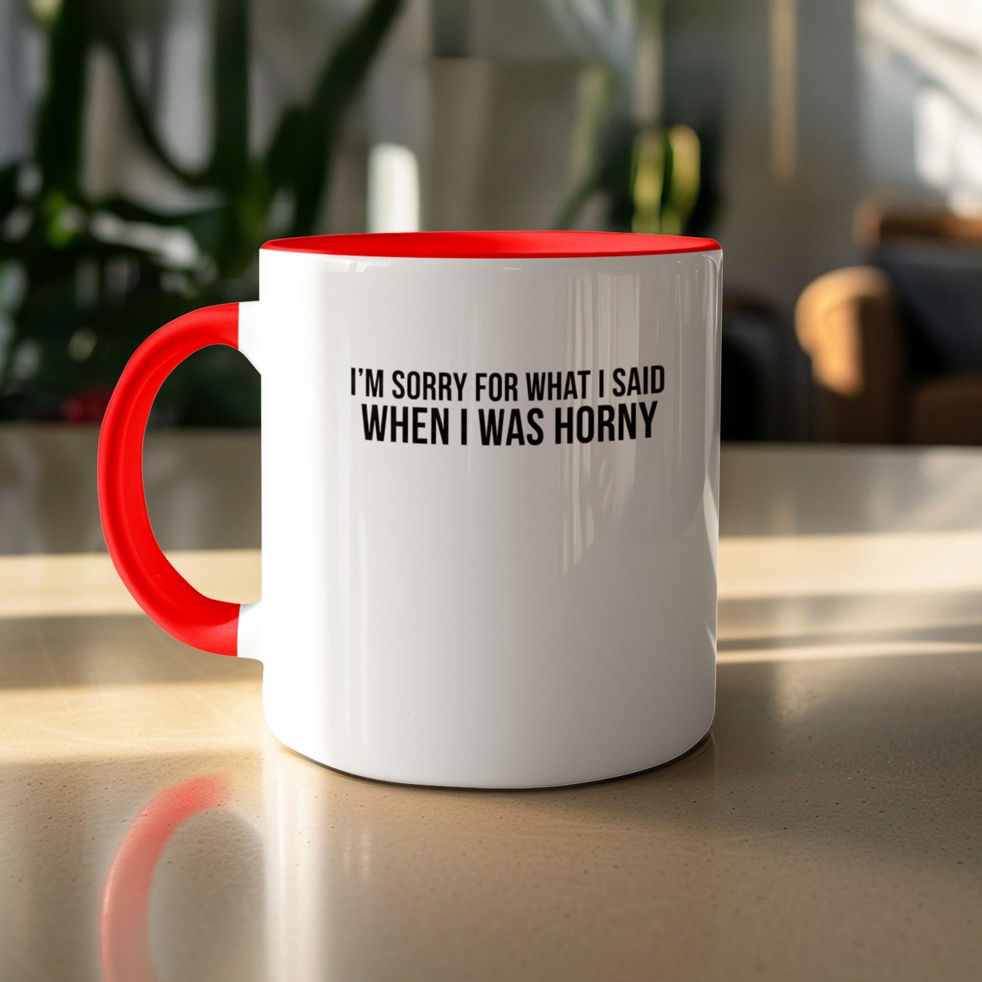 Funny Apology Mug, Humorous Coffee Cup, Gift for Partner, Gag Present, Novelty Drinkware for Him or Her, Cute Couple Gift