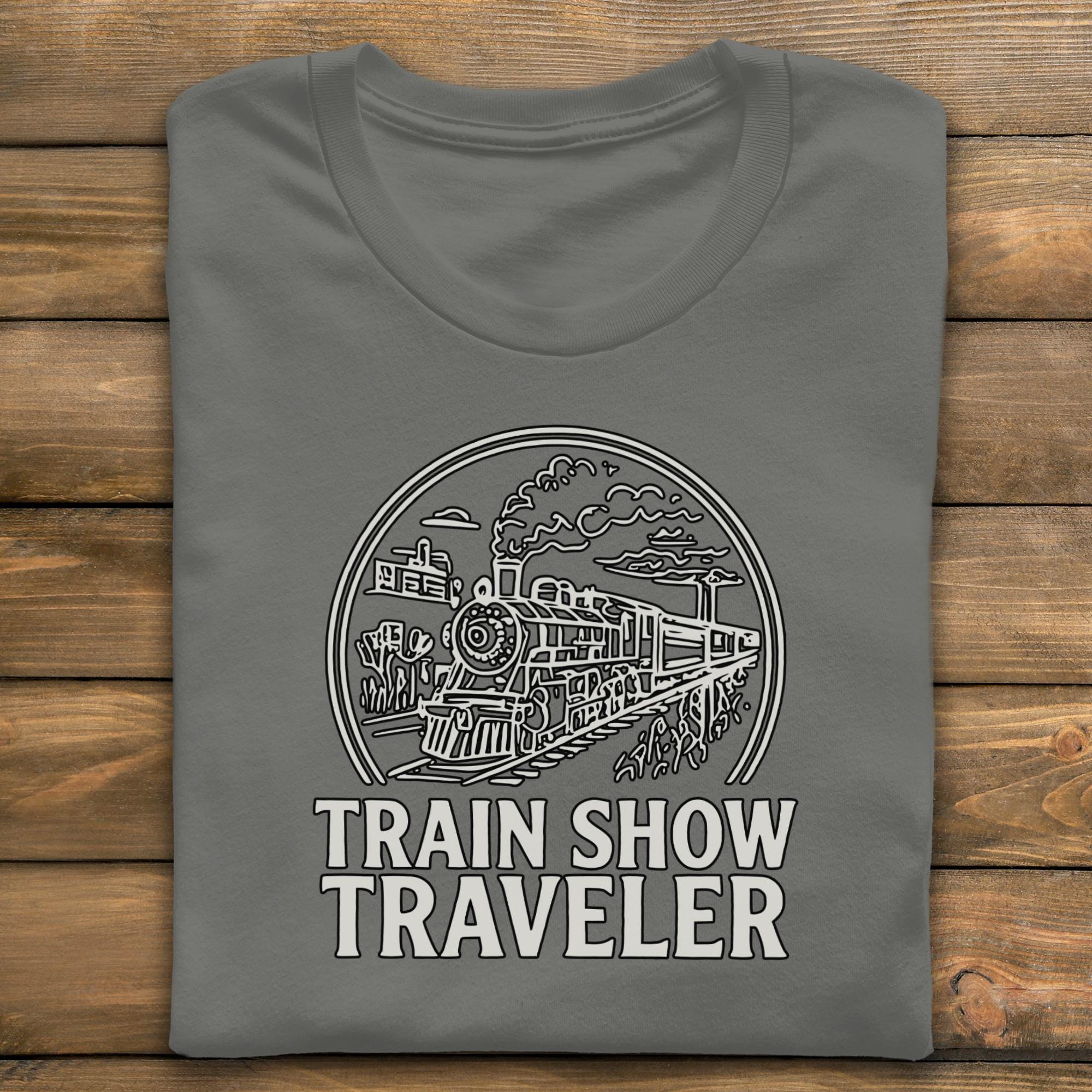 Train Show Traveler T-Shirt, Train Lover Shirt, Comfort Colors Tee, Railway Enthusiast Gift, Vintage Train Tee, Steam Train Apparel