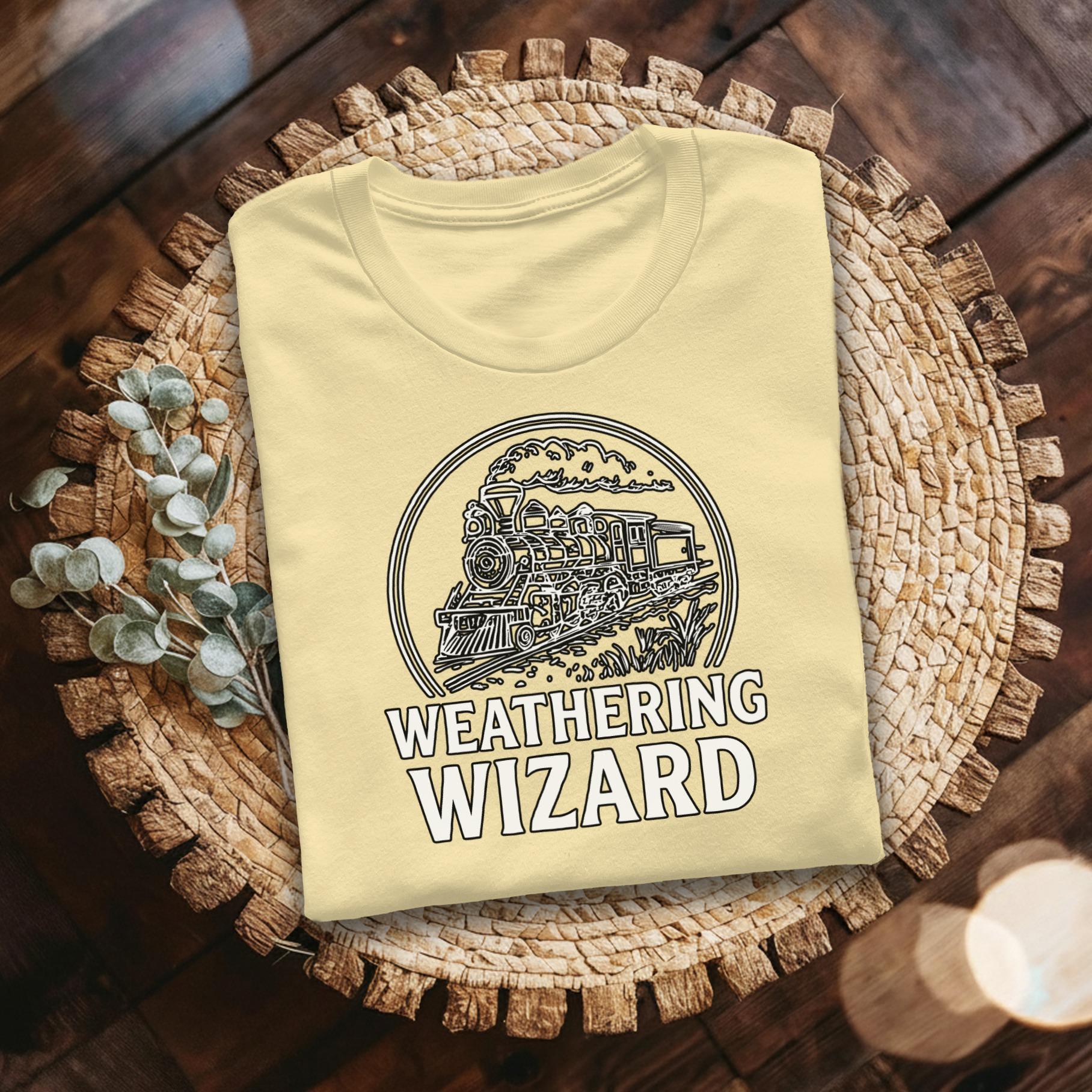 Weathering Wizard T-Shirt, Steam Train Tee, Railroad, Vintage Train Shirt, Train Lover Gift, Comfort Colors, Unisex T-Shirt, Gift For Men