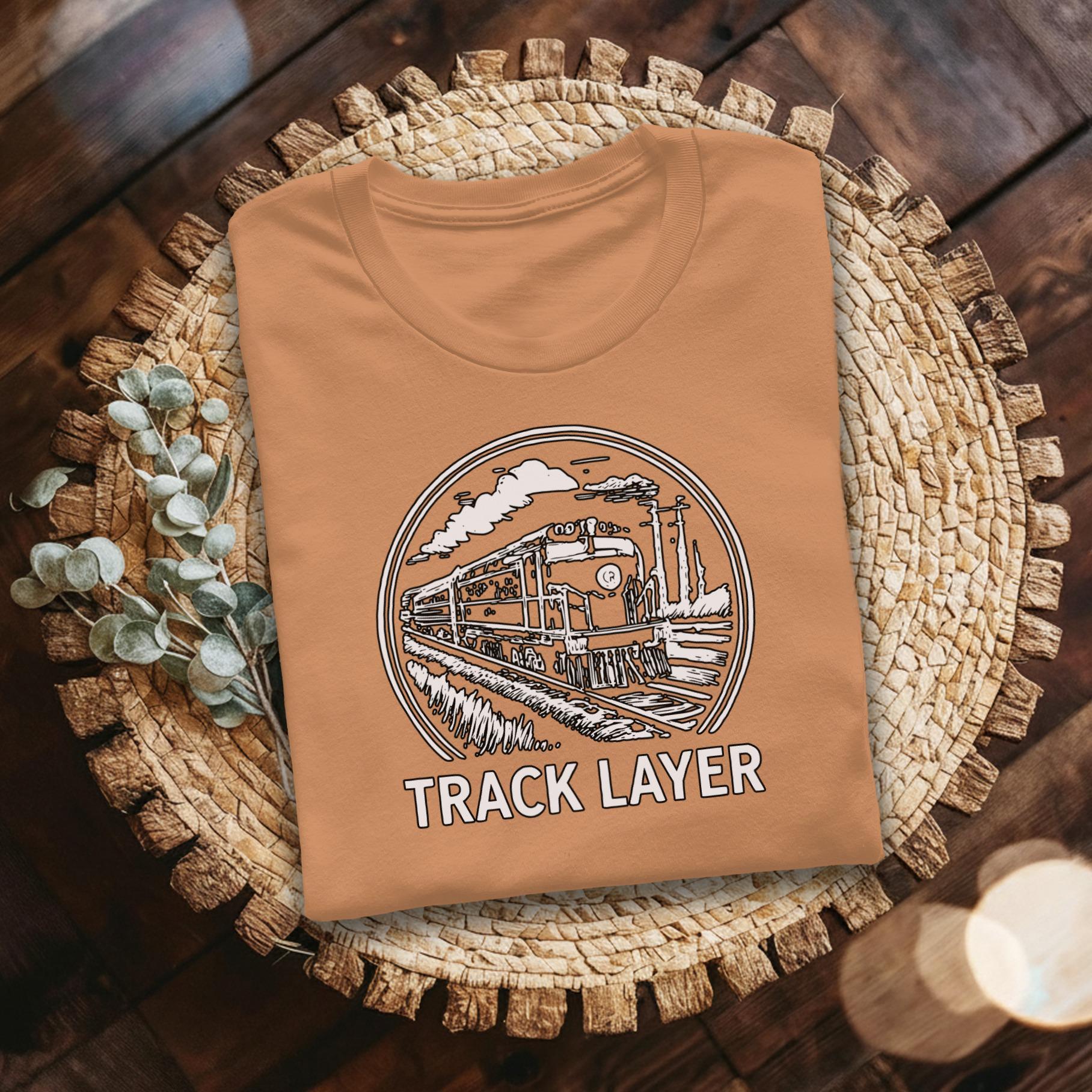 Track Layer T-Shirt, Train Lover Shirt, Railroad Tee, Railway Enthusiast Gift, Comfort Colors Tee, Vintage Train Shirt
