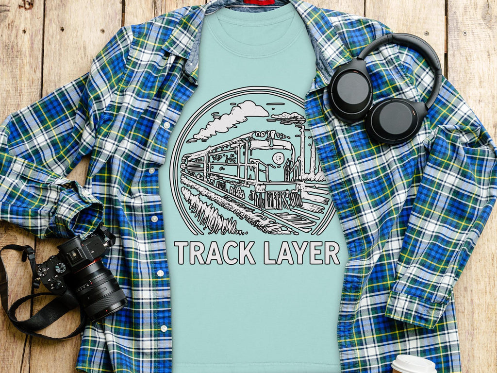 Track Layer T-Shirt, Train Lover Shirt, Railroad Tee, Railway Enthusiast Gift, Comfort Colors Tee, Vintage Train Shirt