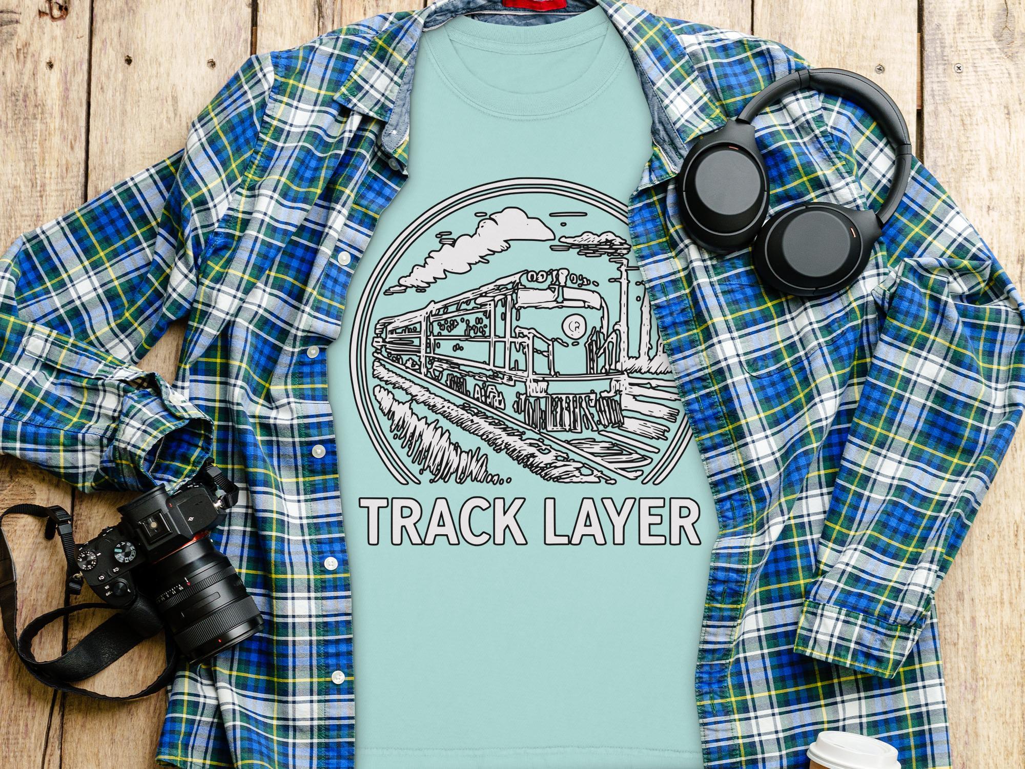 Track Layer T-Shirt, Train Lover Shirt, Railroad Tee, Railway Enthusiast Gift, Comfort Colors Tee, Vintage Train Shirt