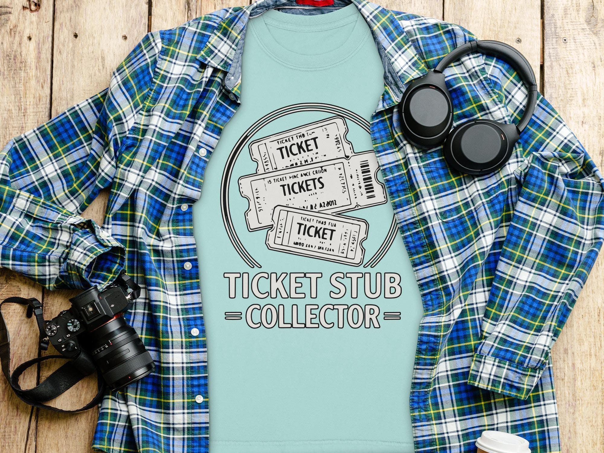 Ticket Stub Collector T-Shirt, Ticket Collector Tee, Collectible Tickets Shirt, Vintage Tickets Design, Comfort Colors Shirt, Ticket Gifts
