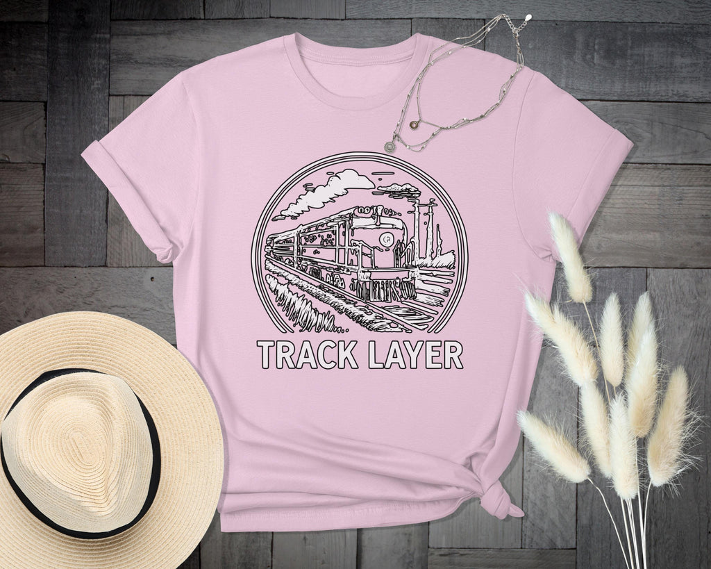 Track Layer T-Shirt, Train Lover Shirt, Railroad Tee, Railway Enthusiast Gift, Comfort Colors Tee, Vintage Train Shirt