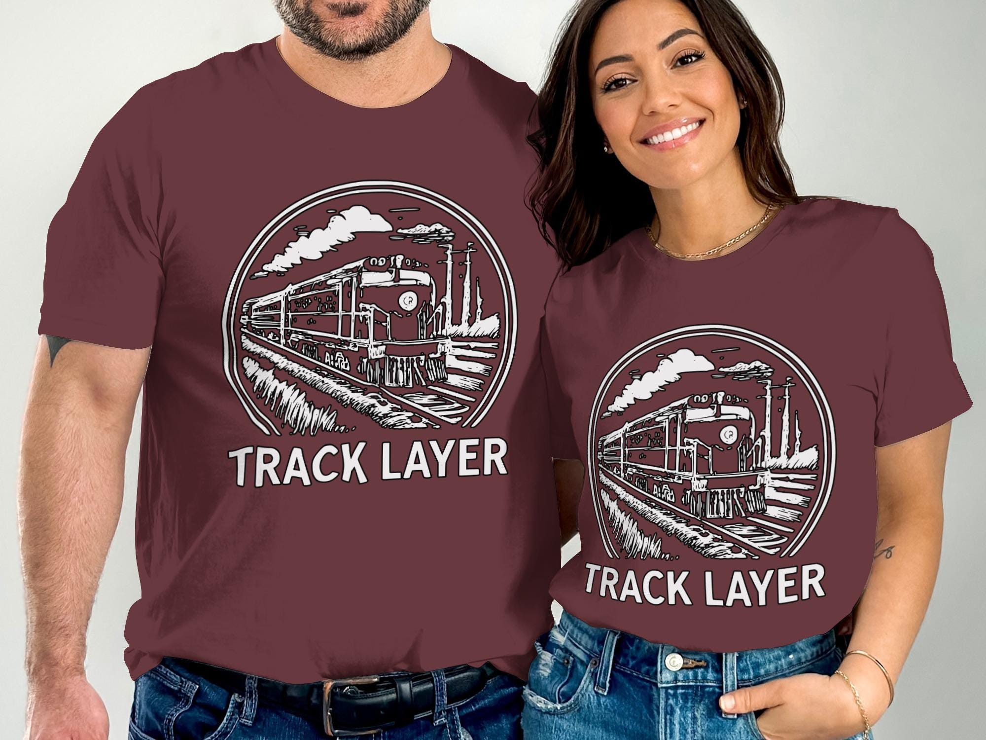 Track Layer T-Shirt, Train Lover Shirt, Railroad Tee, Railway Enthusiast Gift, Comfort Colors Tee, Vintage Train Shirt