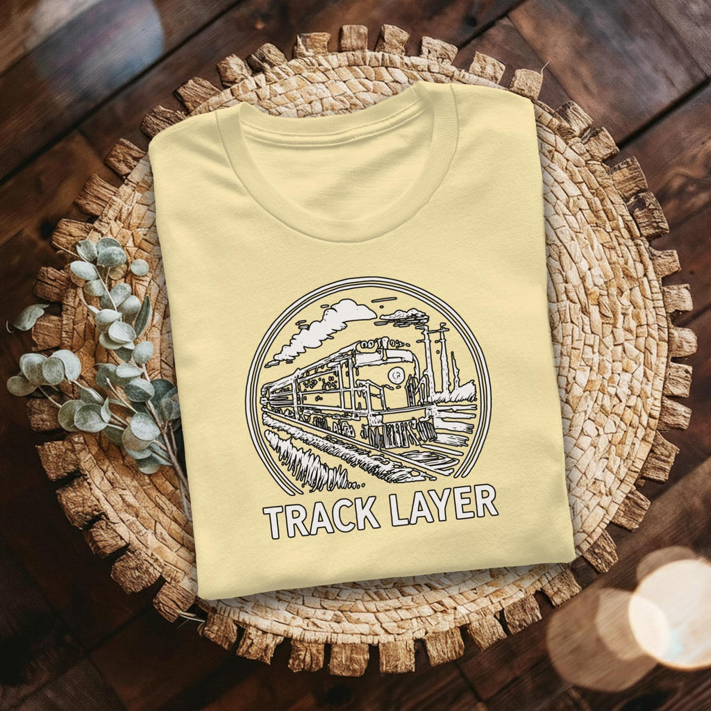 Track Layer T-Shirt, Train Lover Shirt, Railroad Tee, Railway Enthusiast Gift, Comfort Colors Tee, Vintage Train Shirt