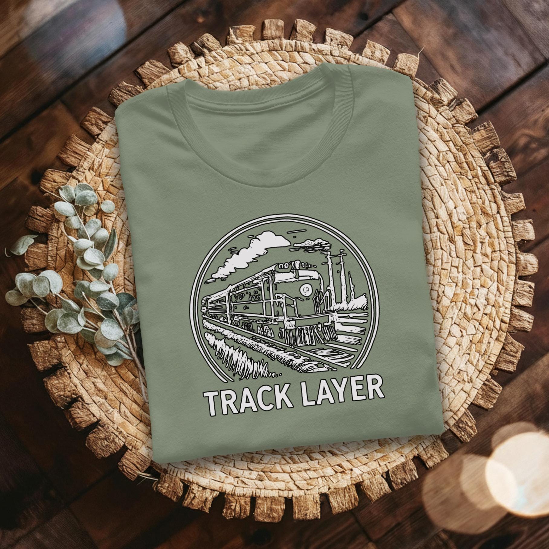 Track Layer T-Shirt, Train Lover Shirt, Railroad Tee, Railway Enthusiast Gift, Comfort Colors Tee, Vintage Train Shirt