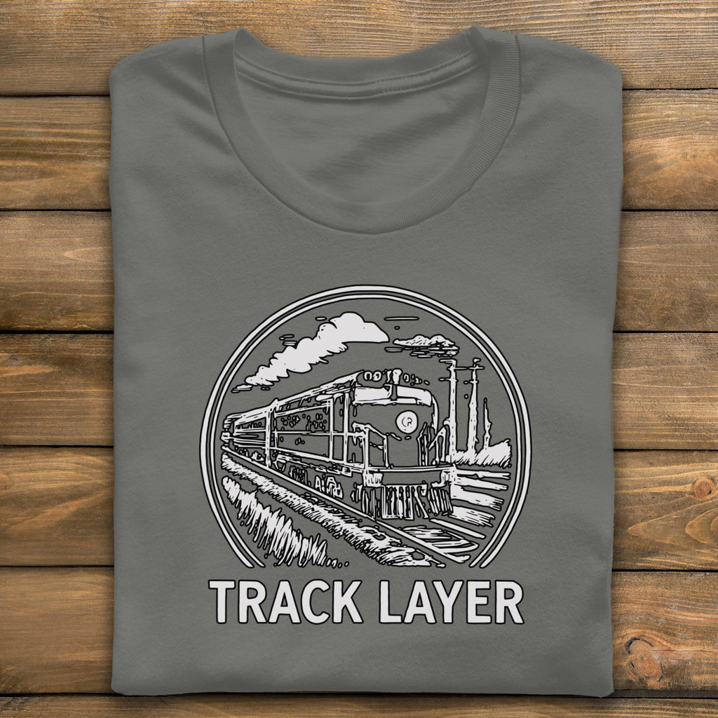 Track Layer T-Shirt, Train Lover Shirt, Railroad Tee, Railway Enthusiast Gift, Comfort Colors Tee, Vintage Train Shirt