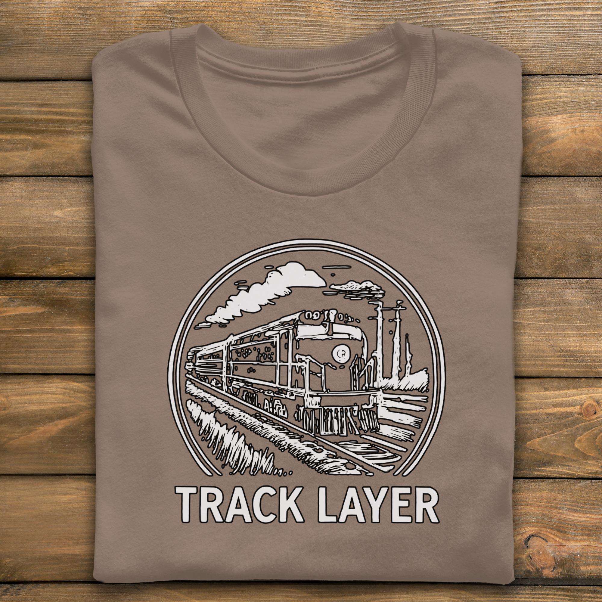 Track Layer T-Shirt, Train Lover Shirt, Railroad Tee, Railway Enthusiast Gift, Comfort Colors Tee, Vintage Train Shirt