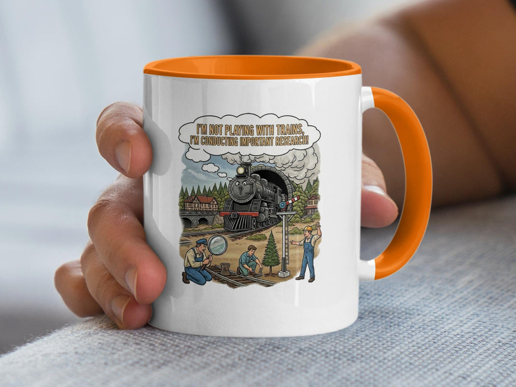 Train Research Mug, Funny Train Mug, Train Lover Gift, Steam Train Mug, Railfan Mug, Train Humor, Engineer Mug, Railway Mug, Gift for Train