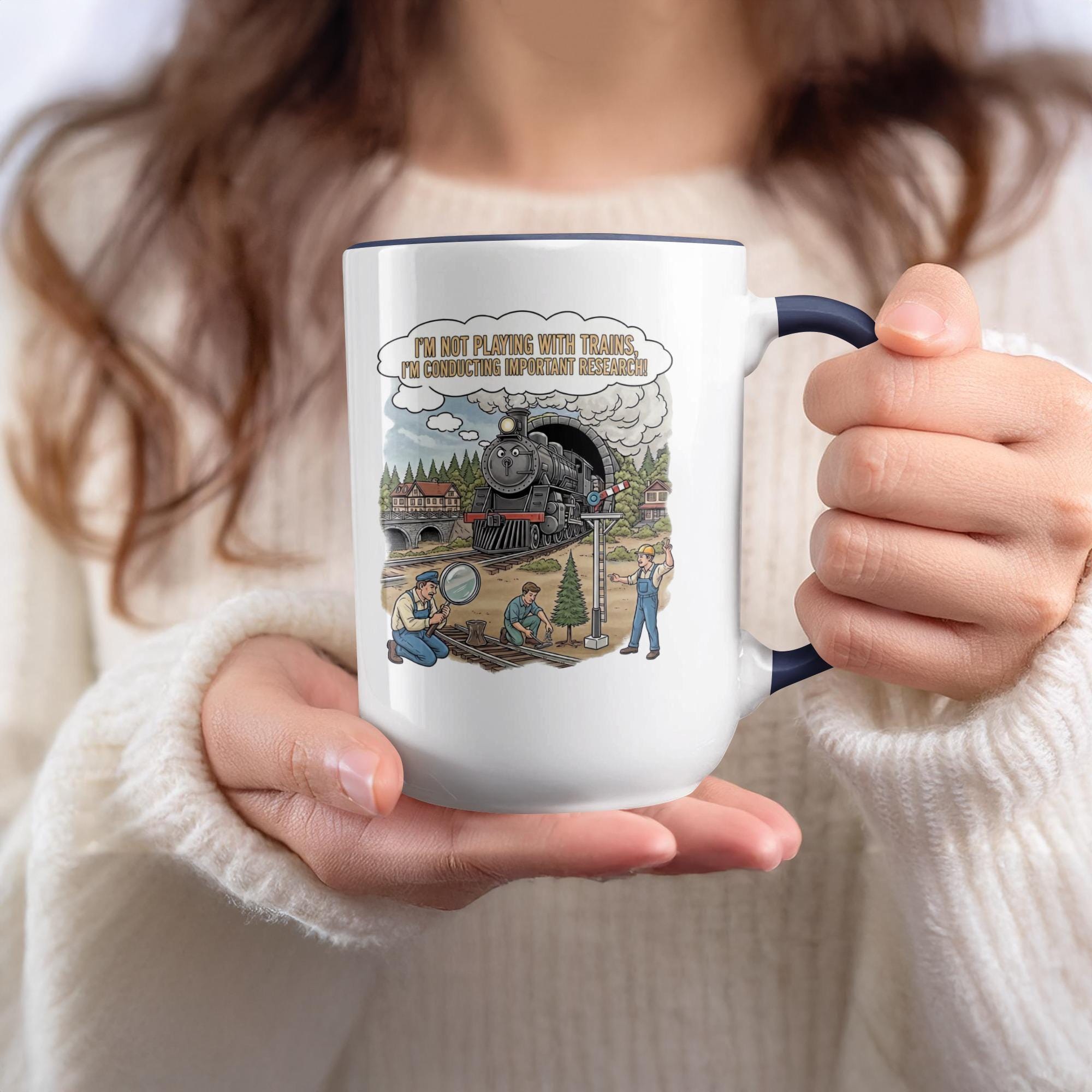 Train Research Mug, Funny Train Mug, Train Lover Gift, Steam Train Mug, Railfan Mug, Train Humor, Engineer Mug, Railway Mug, Gift for Train