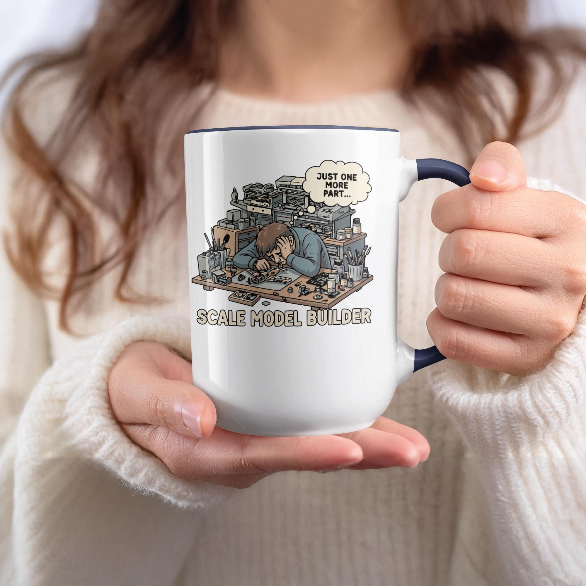 Scale Model Builder Mug, Just One More Part, Modeler Gift, Hobby Mug, Model Making Mug, Scale Modeling, Hobbyist Mug, Model Kit Mug