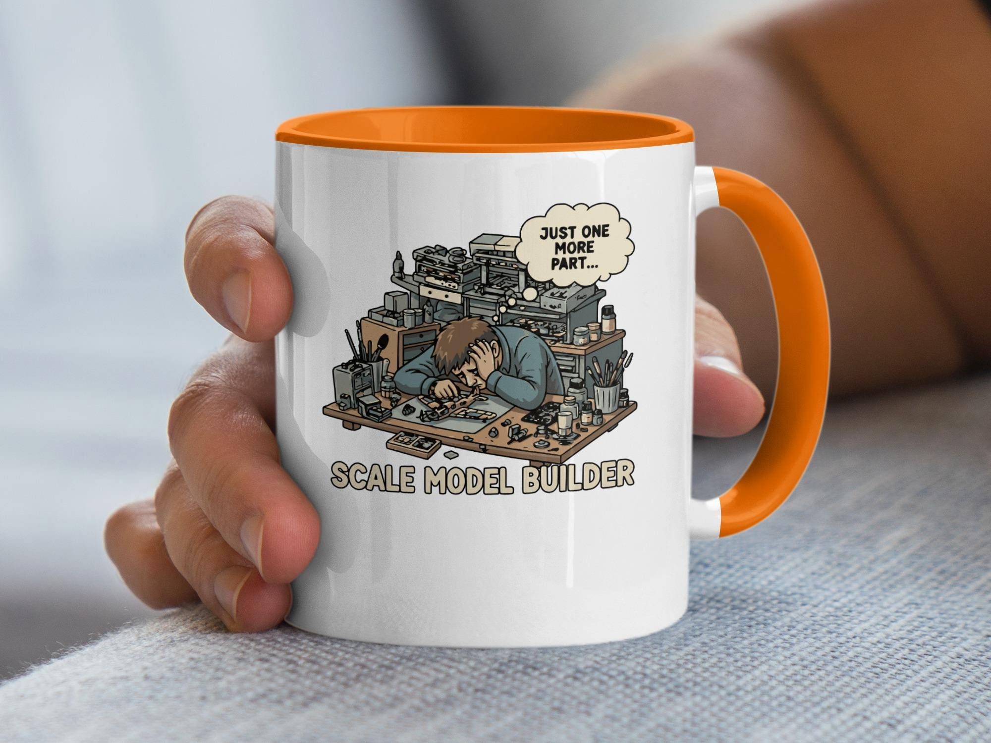 Scale Model Builder Mug, Just One More Part, Modeler Gift, Hobby Mug, Model Making Mug, Scale Modeling, Hobbyist Mug, Model Kit Mug