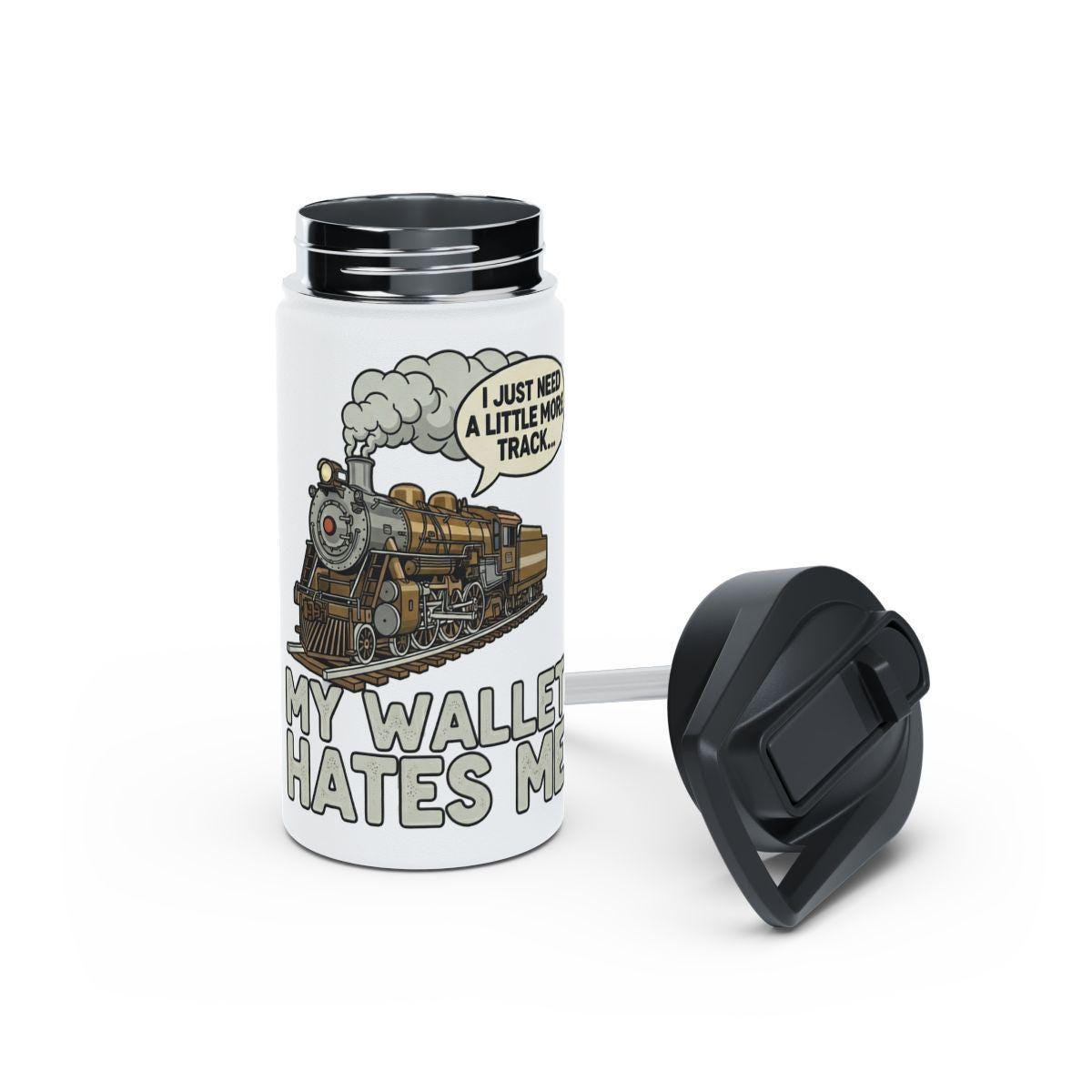 Train Mug, Train Lover Gift, More Track Mug, Funny Train Quote Mug, My Wallet Hates Me, Model Train Collector Mug, Train Hobbyist Mug