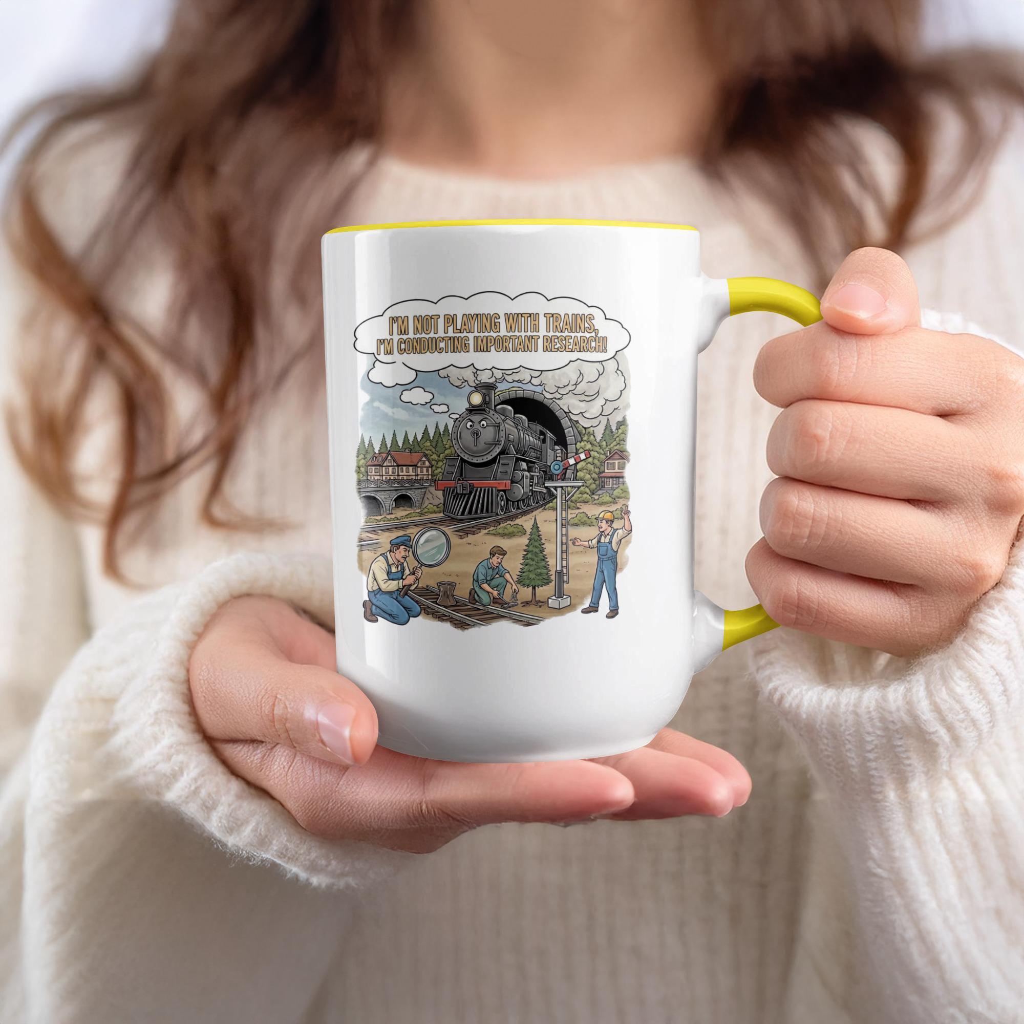 Train Research Mug, Funny Train Mug, Train Lover Gift, Steam Train Mug, Railfan Mug, Train Humor, Engineer Mug, Railway Mug, Gift for Train