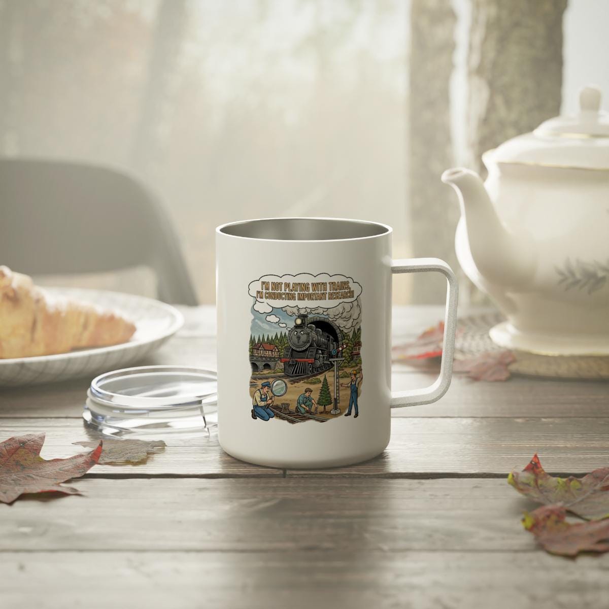 Train Research Mug, Funny Train Mug, Train Lover Gift, Steam Train Mug, Railfan Mug, Train Humor, Engineer Mug, Railway Mug, Gift for Train
