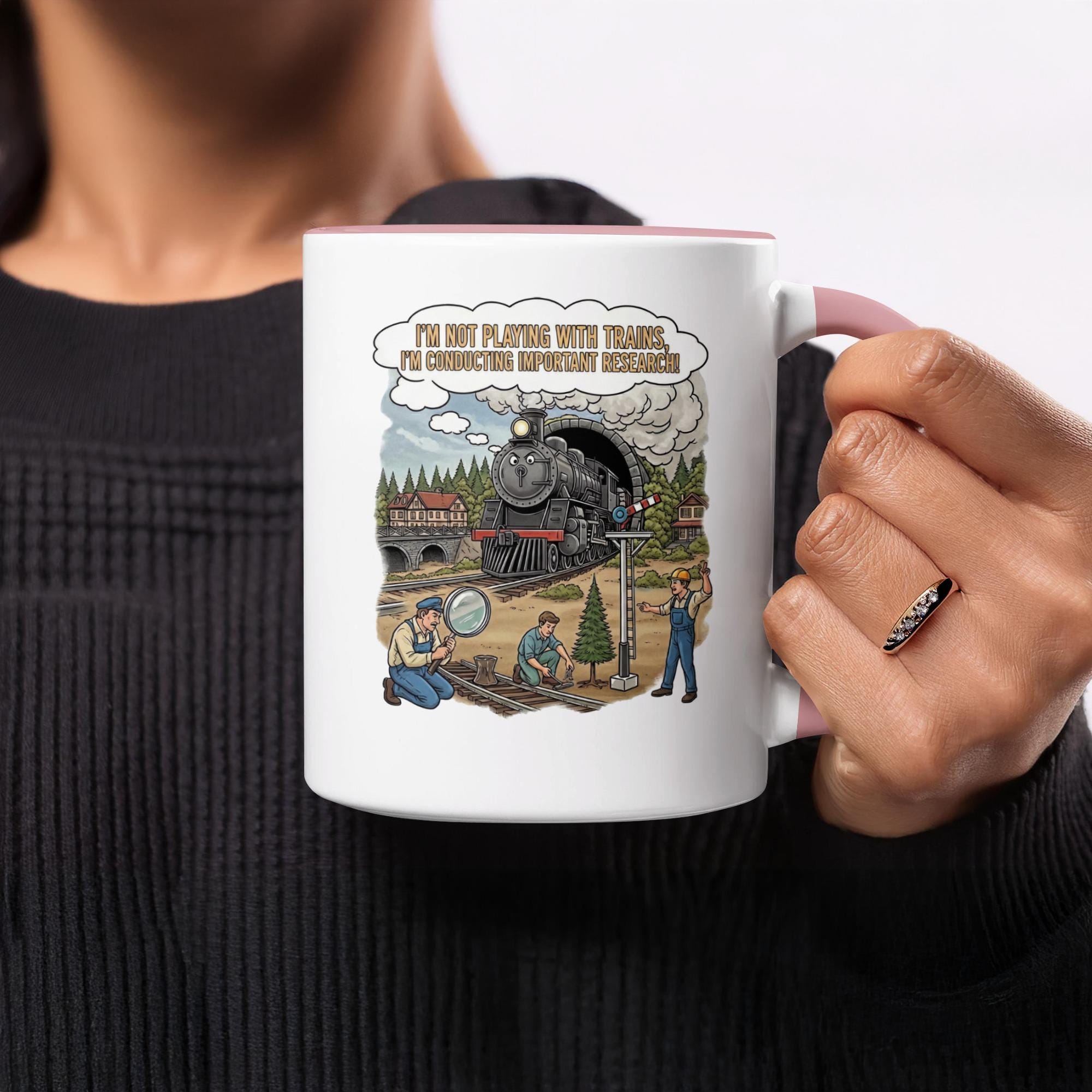 Train Research Mug, Funny Train Mug, Train Lover Gift, Steam Train Mug, Railfan Mug, Train Humor, Engineer Mug, Railway Mug, Gift for Train