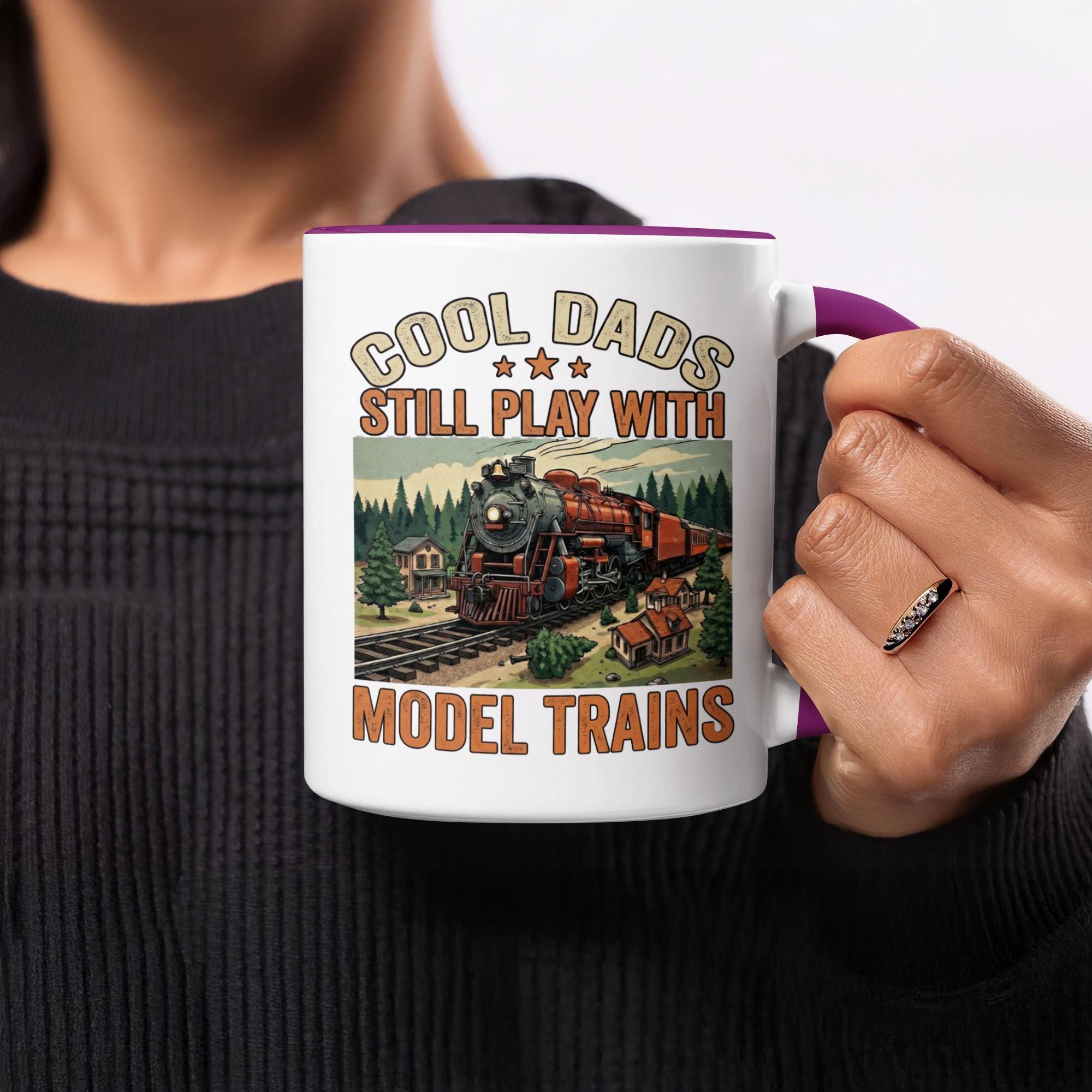Cool Dads Mug, Model Trains Mug, Train Mug for Dad, Steam Train Mug, Model Railroad Mug, Gift for Dad, Train Lover Gift, Dad Gift Mug