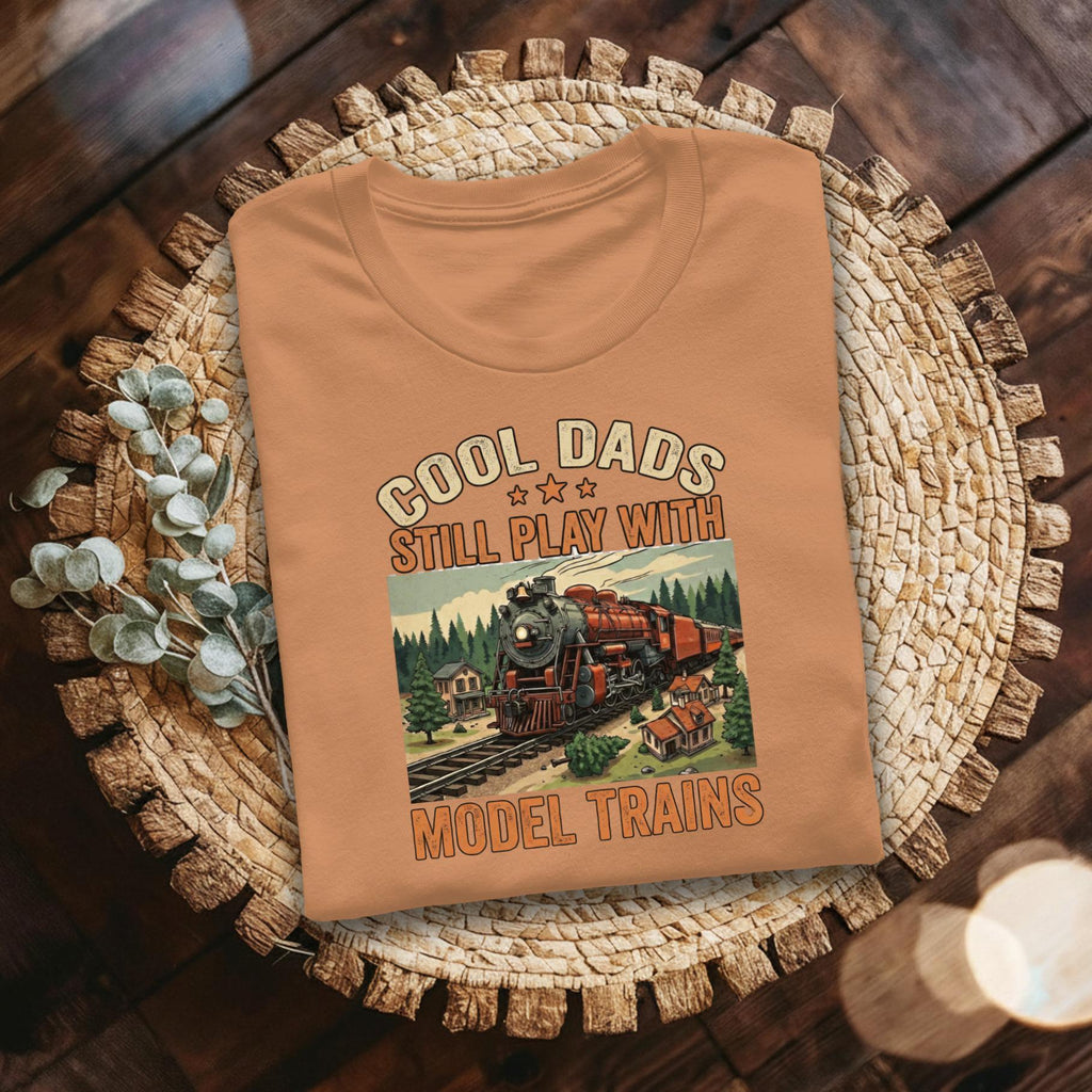 Cool Dads Model Trains T-Shirt, Train Lover Shirt, Locomotive T-Shirt, Gift for Model Train Dad, Comfort Colors Tee, Father's Day Gift