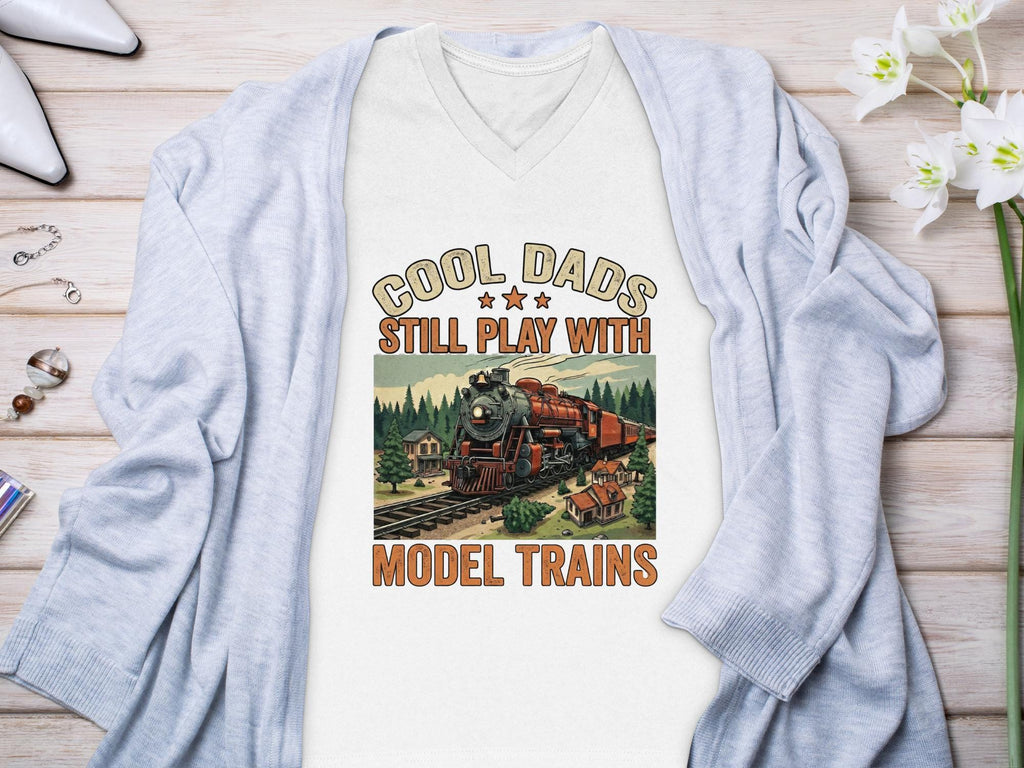 Cool Dads Model Trains T-Shirt, Train Lover Shirt, Locomotive T-Shirt, Gift for Model Train Dad, Comfort Colors Tee, Father's Day Gift