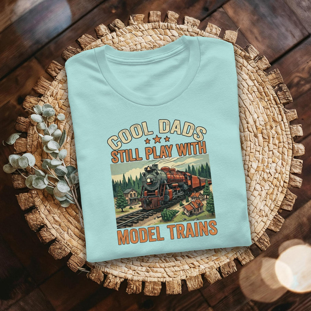Cool Dads Model Trains T-Shirt, Train Lover Shirt, Locomotive T-Shirt, Gift for Model Train Dad, Comfort Colors Tee, Father's Day Gift