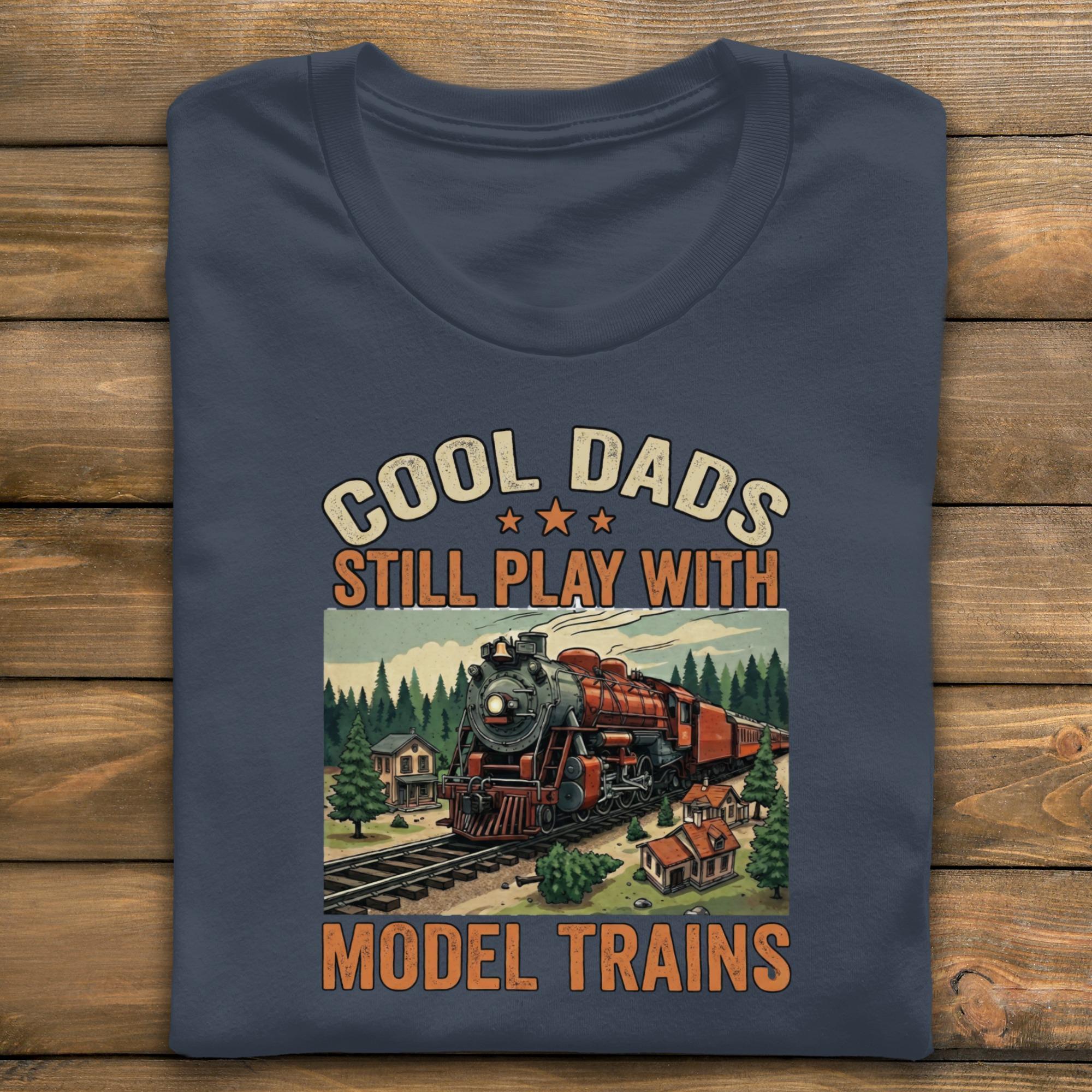 Cool Dads Model Trains T-Shirt, Train Lover Shirt, Locomotive T-Shirt, Gift for Model Train Dad, Comfort Colors Tee, Father's Day Gift