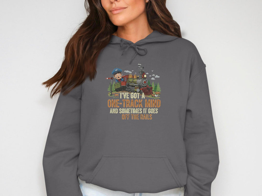 One Track Mind T-Shirt, Funny Train Tee, Railroad Humor Shirt, Comfort Colors Tee, Locomotive Gift, Steam Train Fan Shirt, Off The Rails