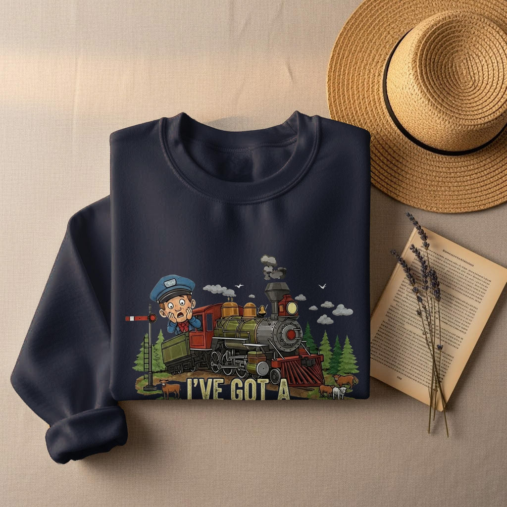 One Track Mind T-Shirt, Funny Train Tee, Railroad Humor Shirt, Comfort Colors Tee, Locomotive Gift, Steam Train Fan Shirt, Off The Rails