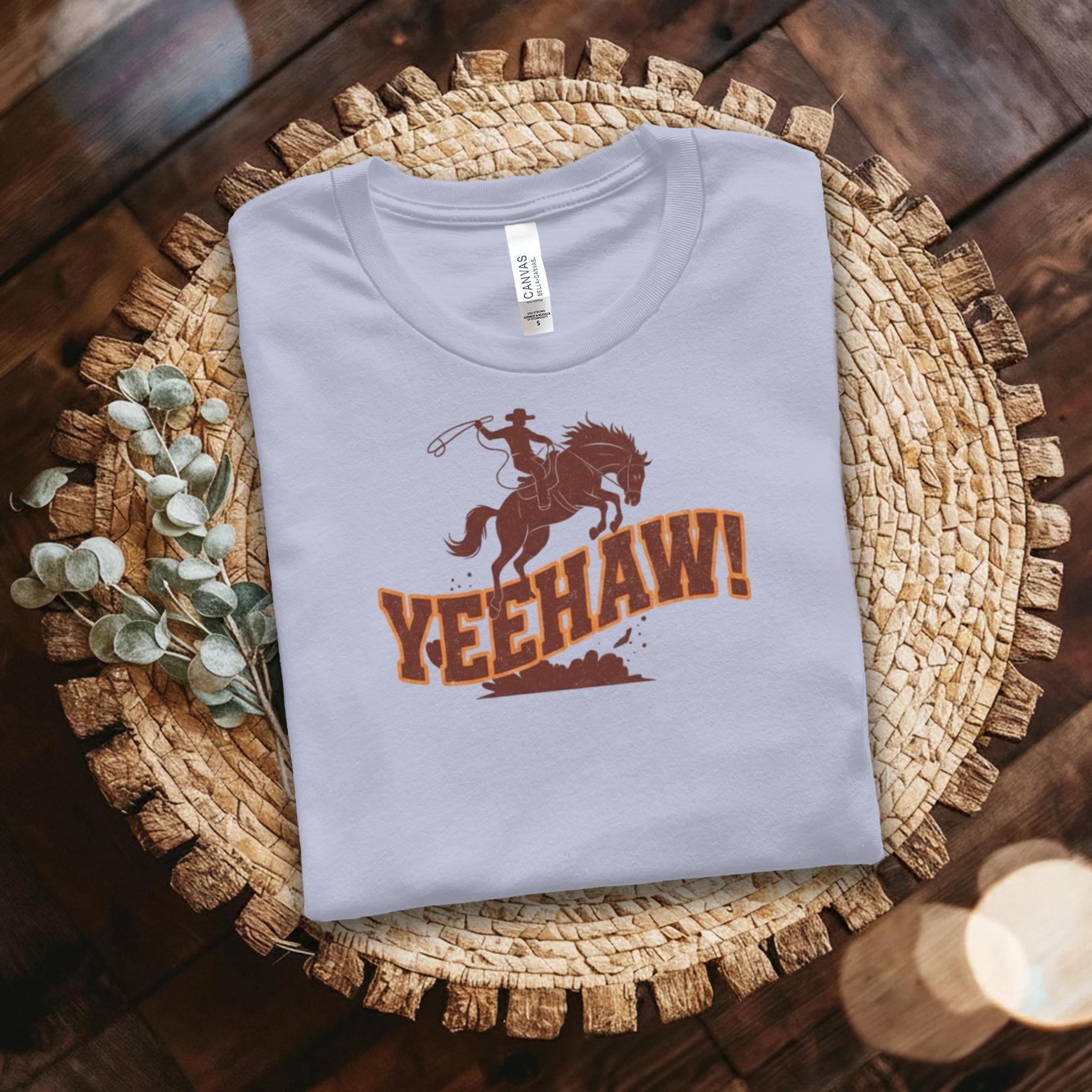 Yeehaw Cowboy T-shirt, Western Rodeo Graphic Tee, Vintage Style Country Shirt, Rustic Farm Life Apparel, Unisex Casual Wear