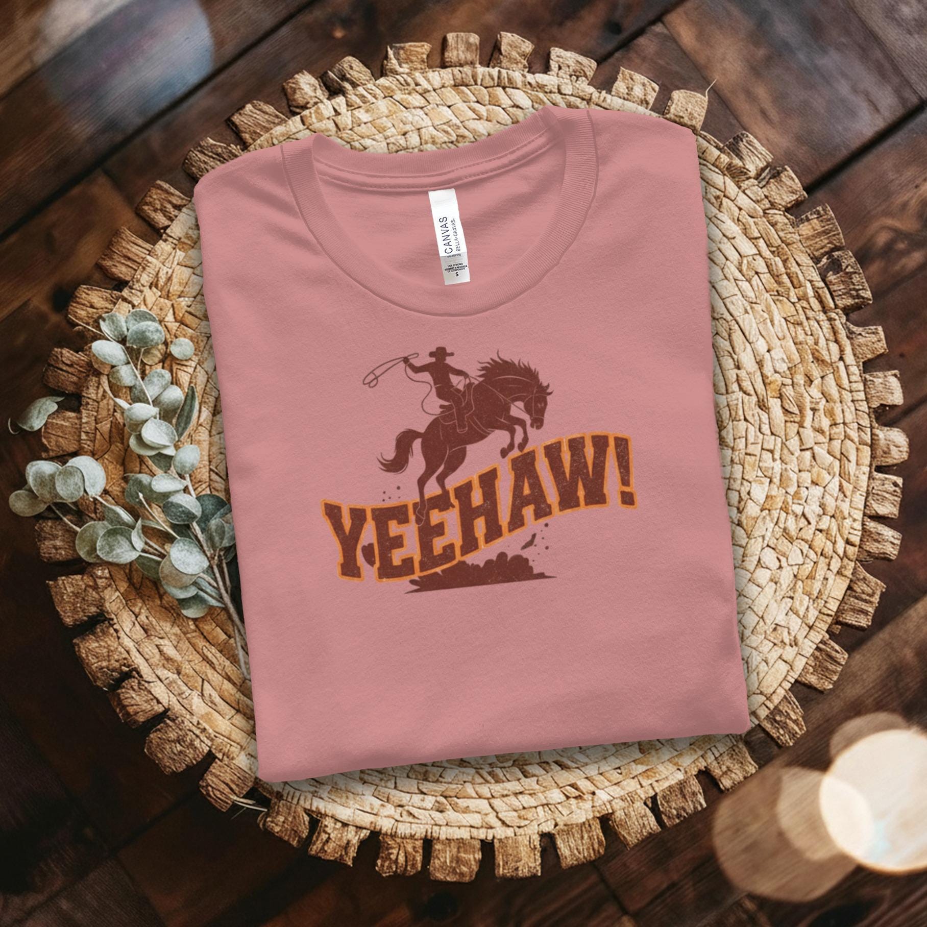 Yeehaw Cowboy T-Shirt, Wild West Graphic Tee, Western Theme Shirt, Rodeo Outfit, Country Style Clothing, Gift for Cowboy Lovers
