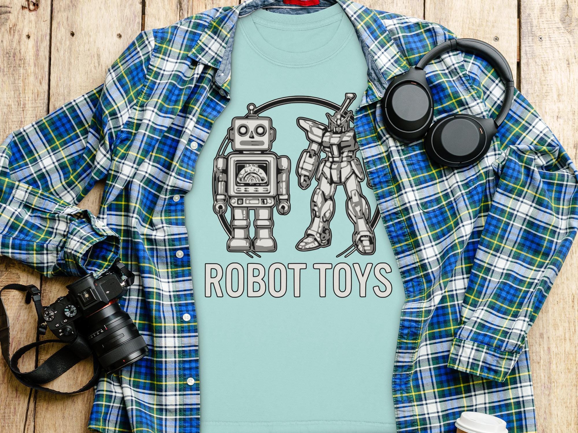 Robot Toys T-Shirt, Anime Robot Tee, Retro Robots, Comfort Colors Shirt, Cool Robot T Shirt, Gift For Him, Robot T Shirts
