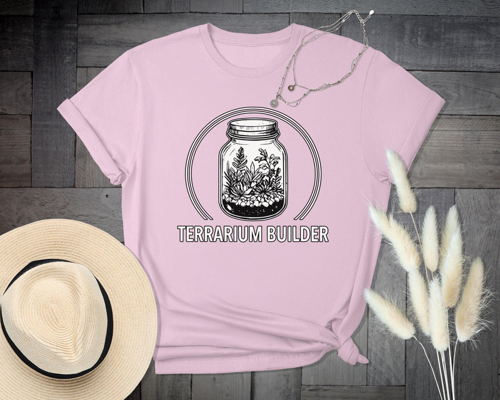 Terrarium Builder T-Shirt, Plant Lover Gift, Botanical Design, Mason Jar Art, Gardener Tee, Comfort Colors Shirt, Houseplant T Shirt