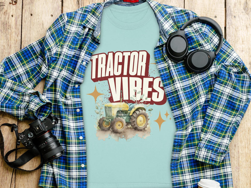 Tractor Vibes T-Shirt, Farm Life Tee, Vintage Tractor, Country Style Shirt, Tractor Lover Gift, Farming Shirt, Rural T-Shirt, Countryside