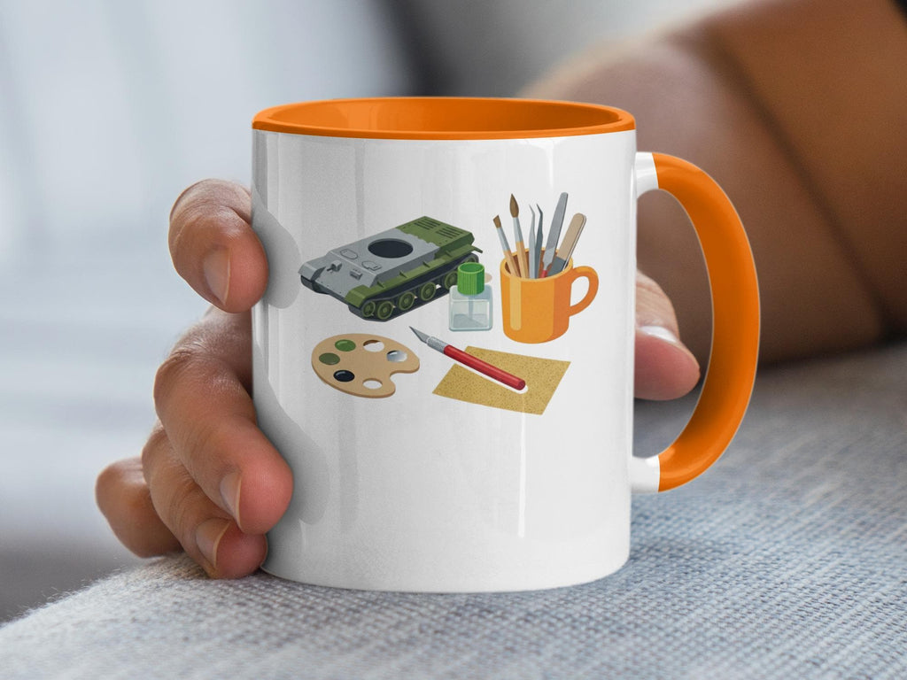 Tank Model Mug, Hobbyist Gift, Scale Model Building, Modeler Mug, Hobby Mug, Tank Builder Mug, Tank Modeling, Military Model Mug