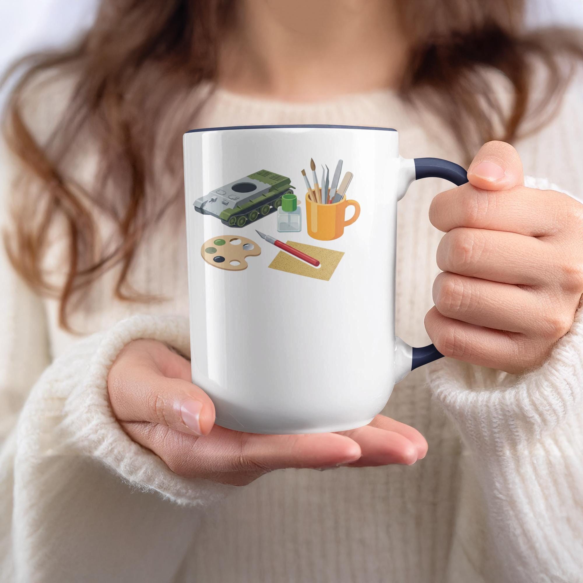 Tank Model Mug, Hobbyist Gift, Scale Model Building, Modeler Mug, Hobby Mug, Tank Builder Mug, Tank Modeling, Military Model Mug