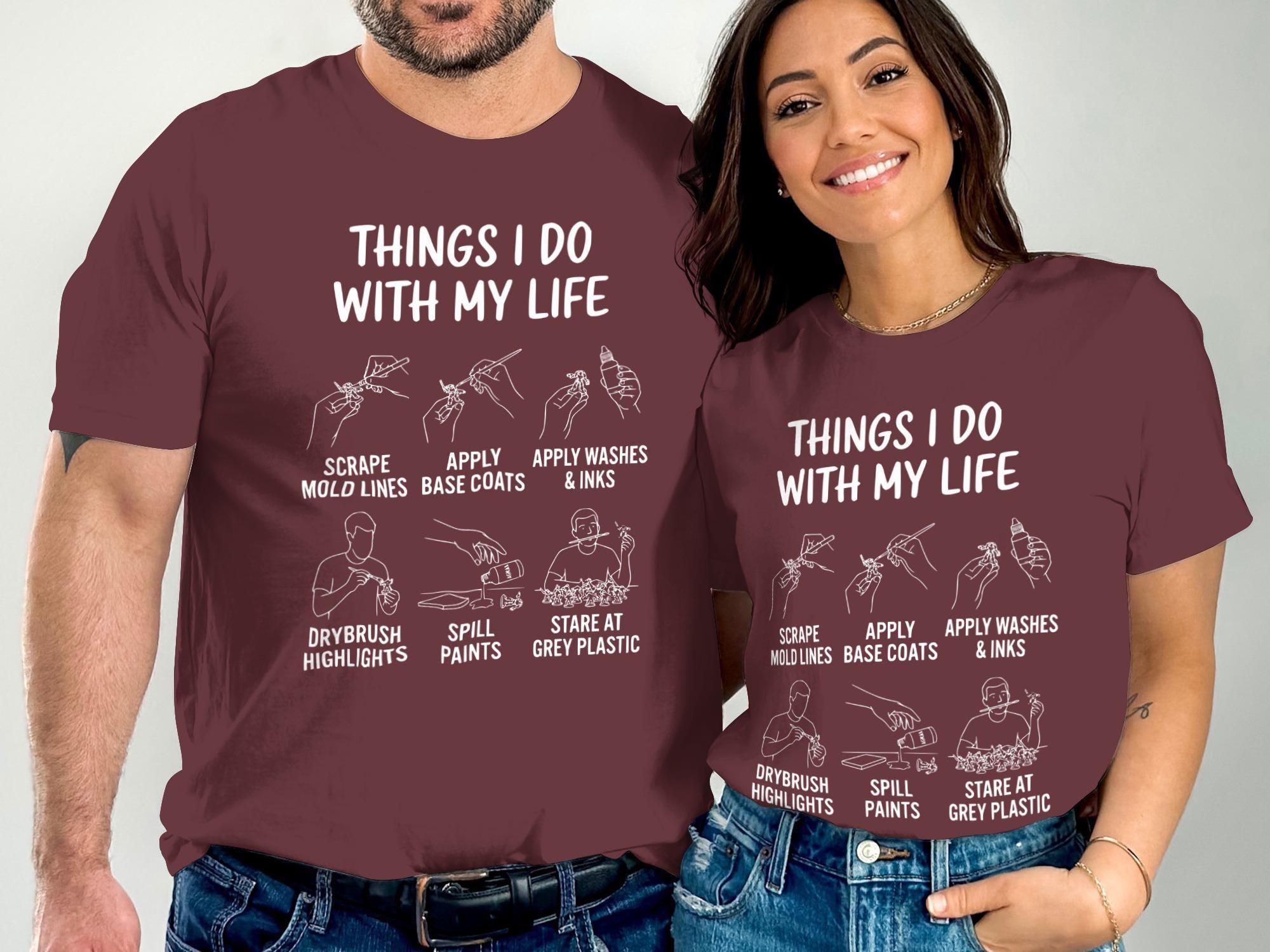 Things I Do With My Life T-Shirt, Miniatures Hobby, Miniature Painting Shirt, Wargaming T-Shirt, Tabletop Gaming Shirt, Gamer Gift