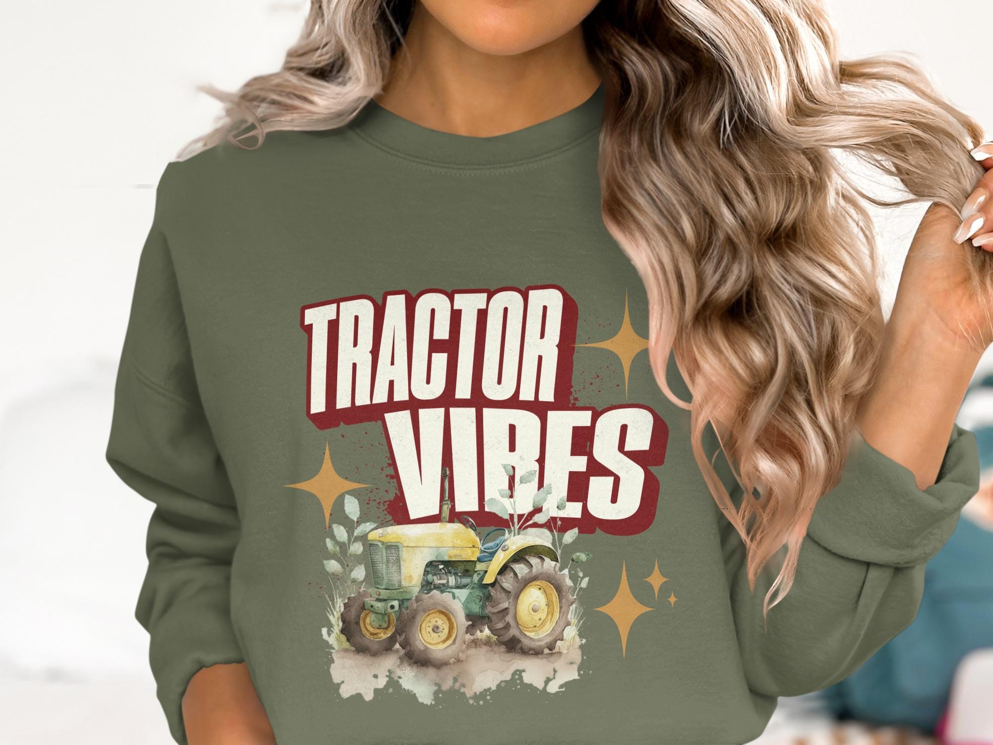 Tractor Vibes T-Shirt, Farm Life Tee, Vintage Tractor, Country Style Shirt, Tractor Lover Gift, Farming Shirt, Rural T-Shirt, Countryside