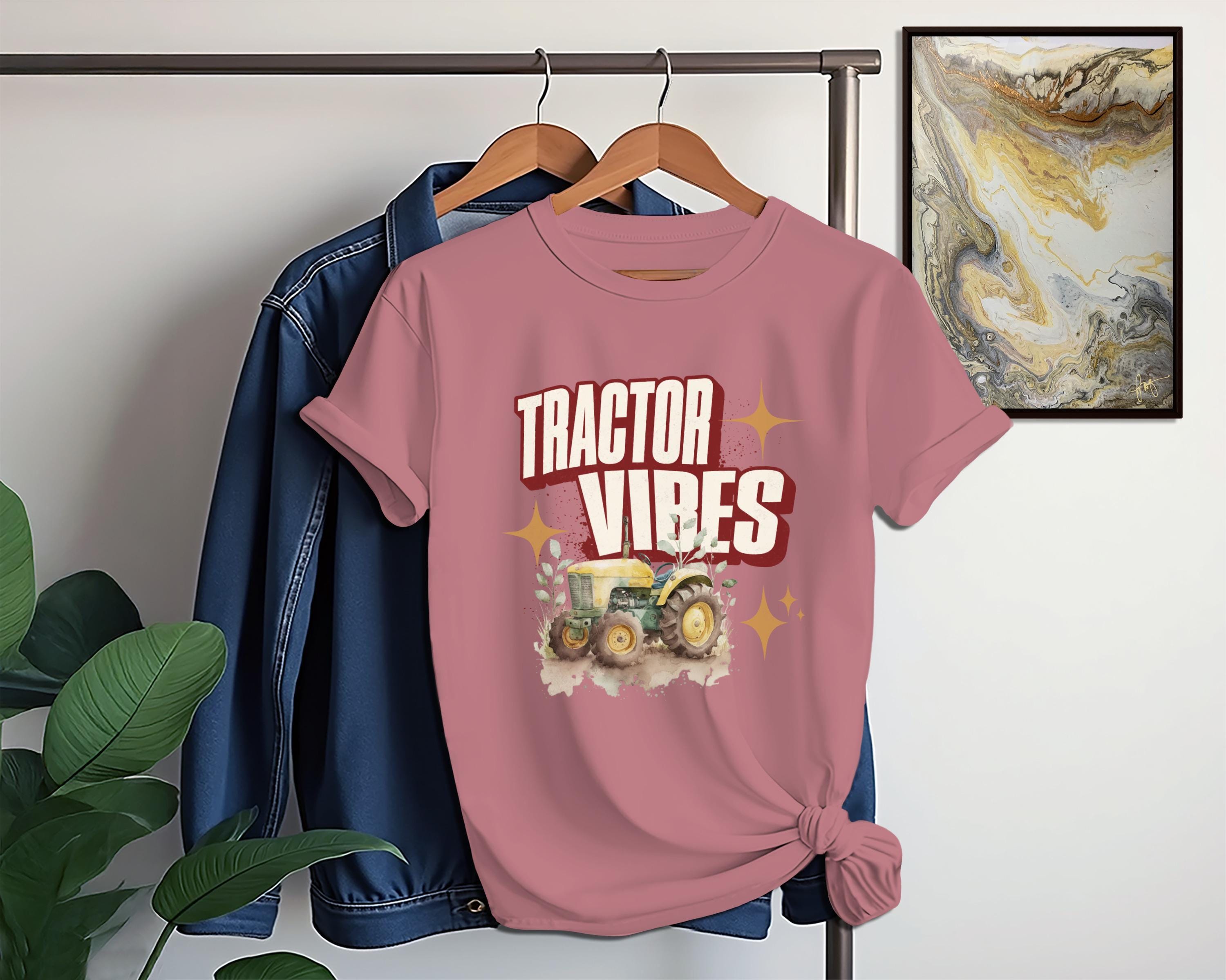 Tractor Vibes T-Shirt, Farm Life Tee, Vintage Tractor, Country Style Shirt, Tractor Lover Gift, Farming Shirt, Rural T-Shirt, Countryside