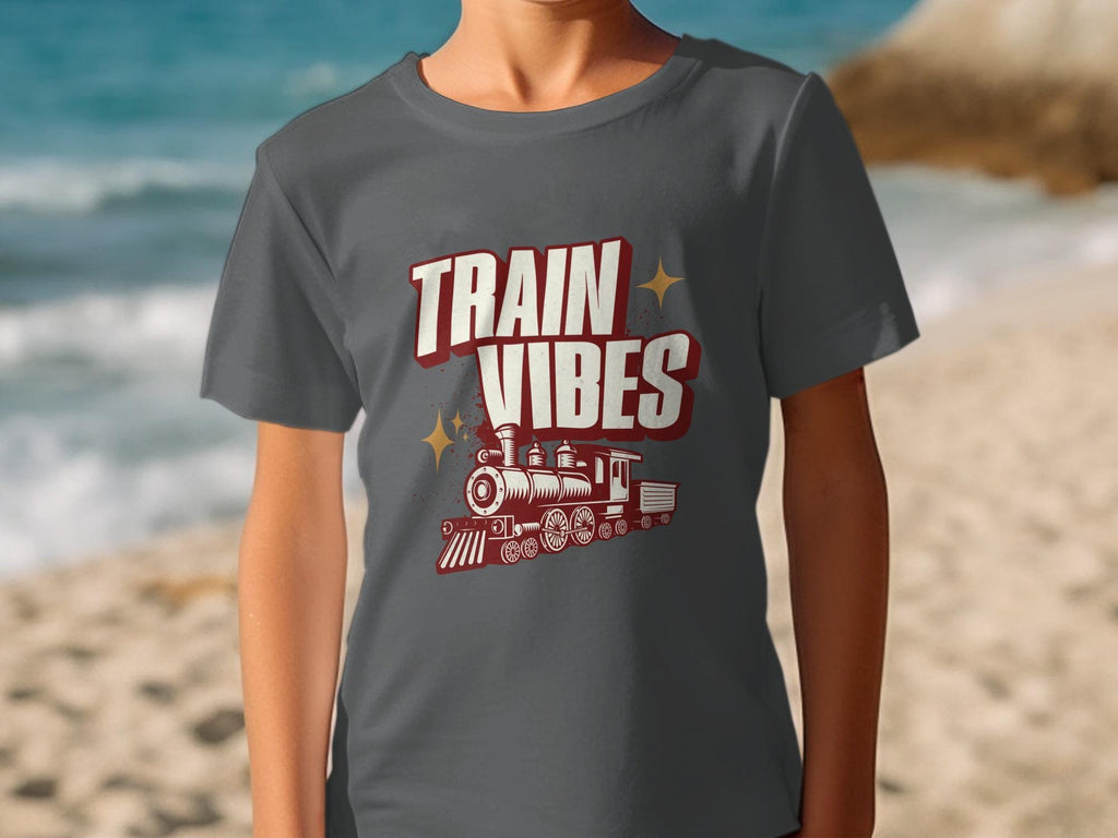 Train Vibes T Shirt, Retro Train Tee, Vintage Style T-Shirt, Locomotive Shirt, Train Lover Gift, Steam Train Shirt, Railroad T Shirt