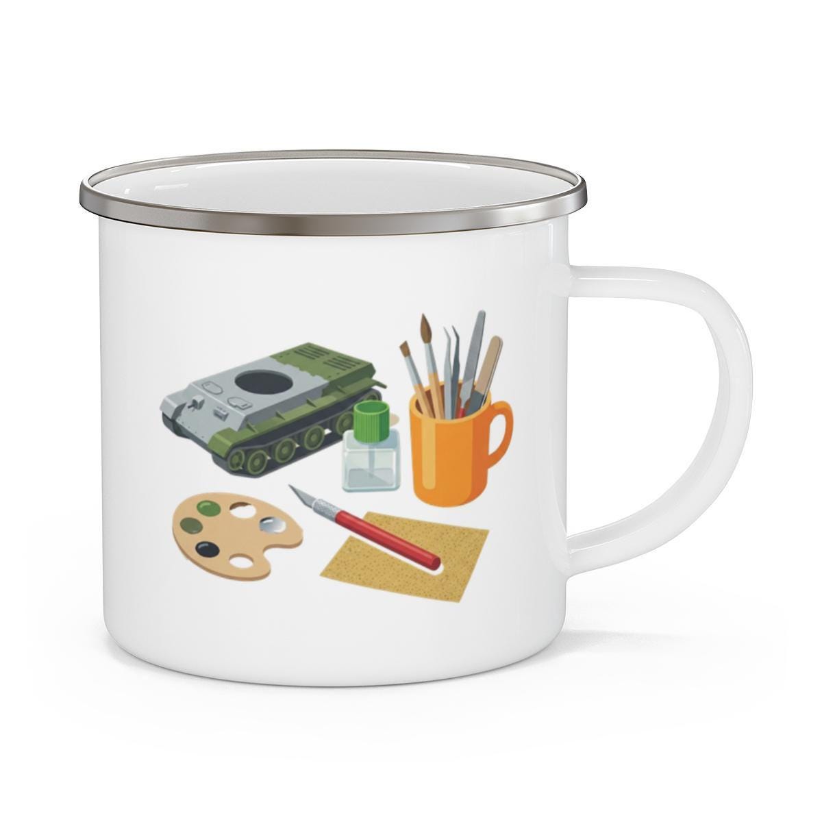 Tank Model Mug, Hobbyist Gift, Scale Model Building, Modeler Mug, Hobby Mug, Tank Builder Mug, Tank Modeling, Military Model Mug